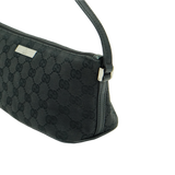 Gucci Black GG Monogram Boat Pochette Bag