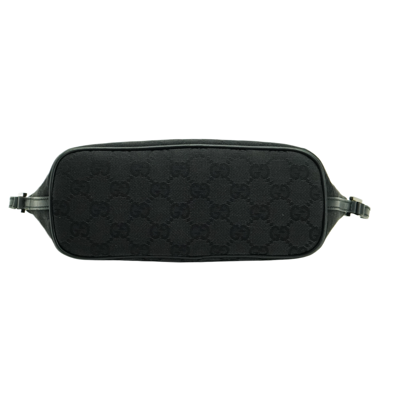 Gucci Black GG Monogram Boat Pochette Bag