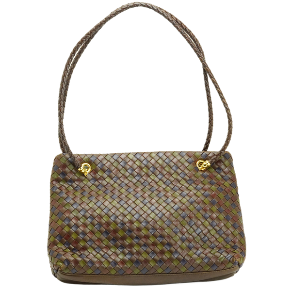 Bottega Veneta Multicoloured Khaki Leather Handbag