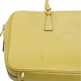 Prada Saffiano Leather Mustard Yellow Handbag