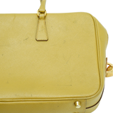 Prada Saffiano Leather Mustard Yellow Handbag