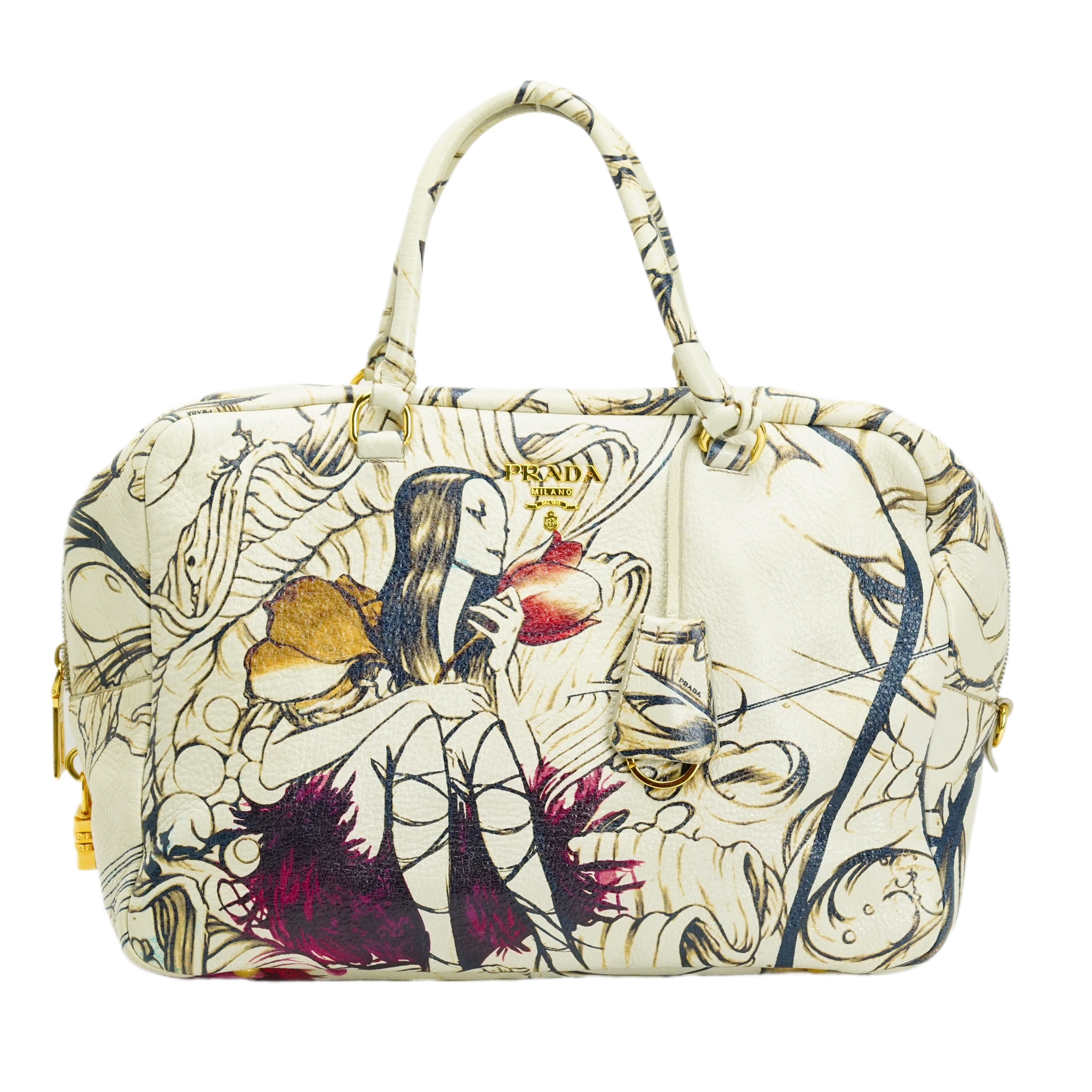 Prada x James Jean Spring 2008 Collection Fairy Bowler Abstract Handbag