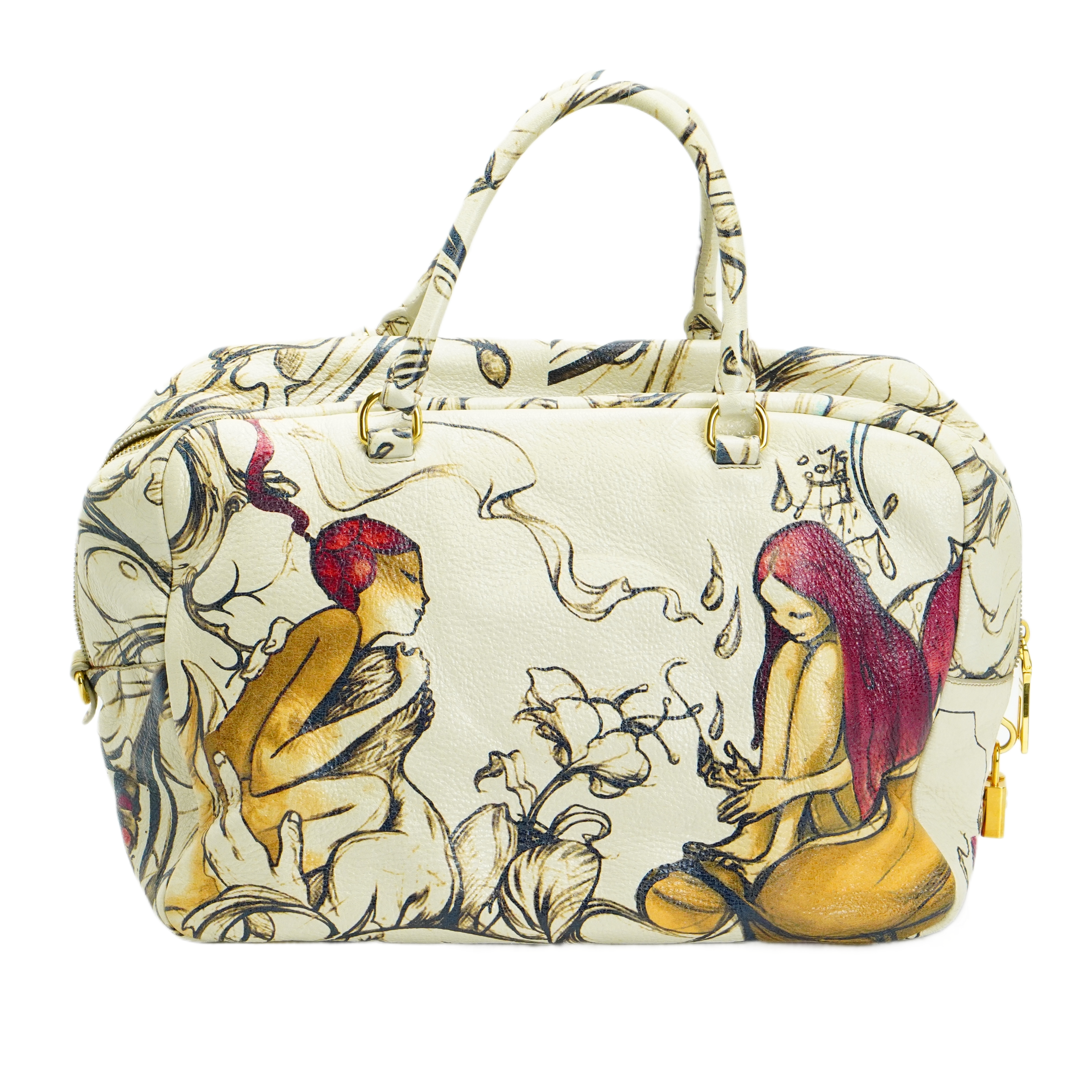 Prada x James Jean Spring 2008 Collection Fairy Bowler Abstract Handbag