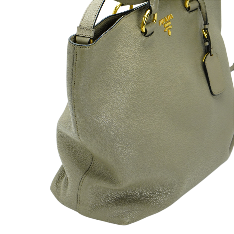 Prada Grey Vitello Daino Handbag