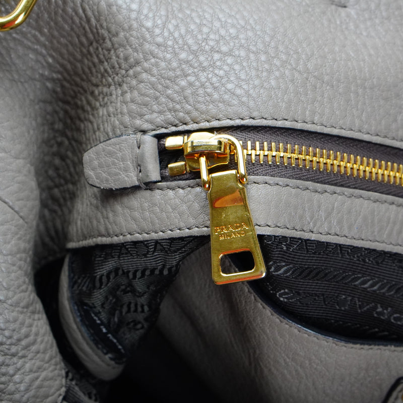 Prada Grey Vitello Daino Handbag