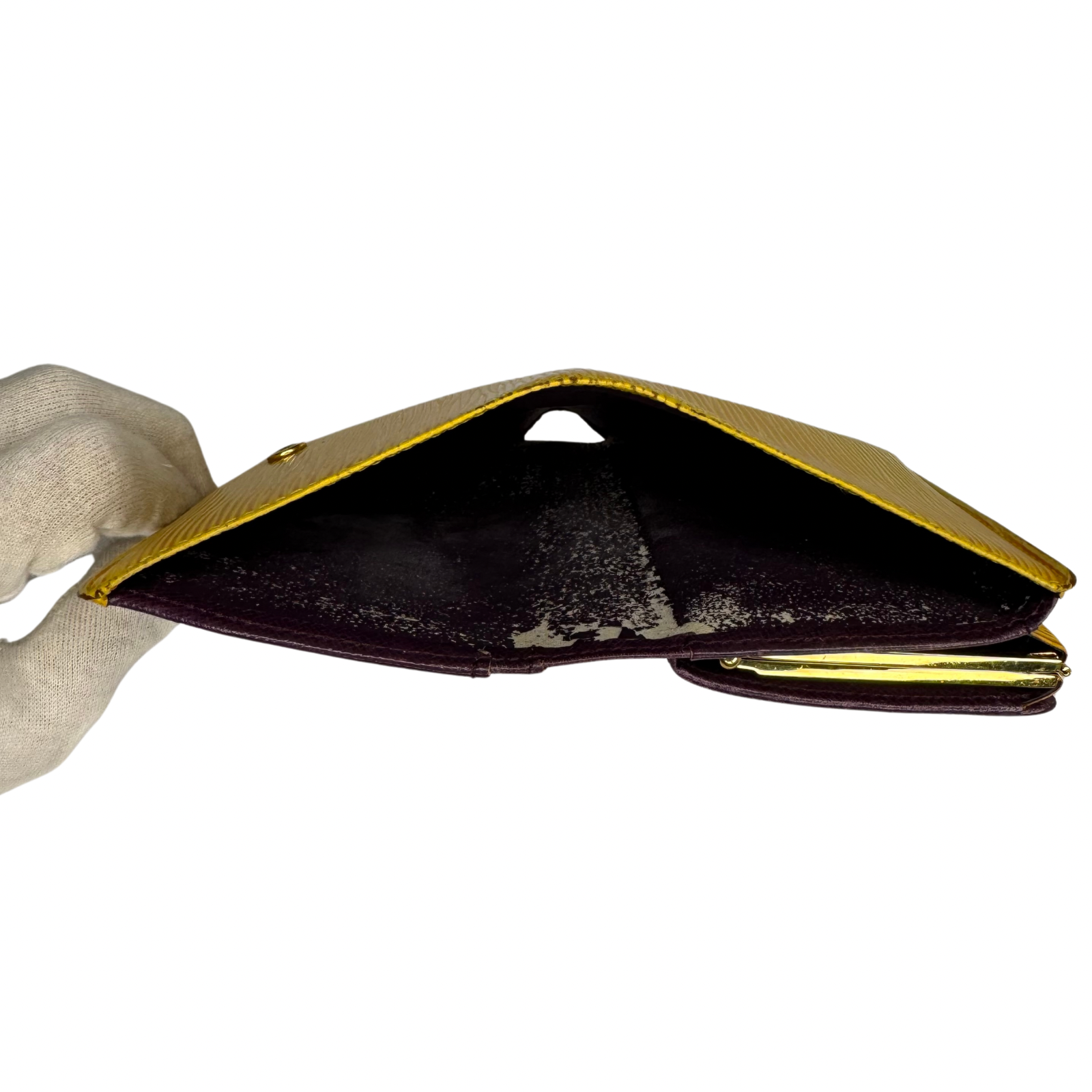 Louis Vuitton Epi Leather Long Wallet Yellow