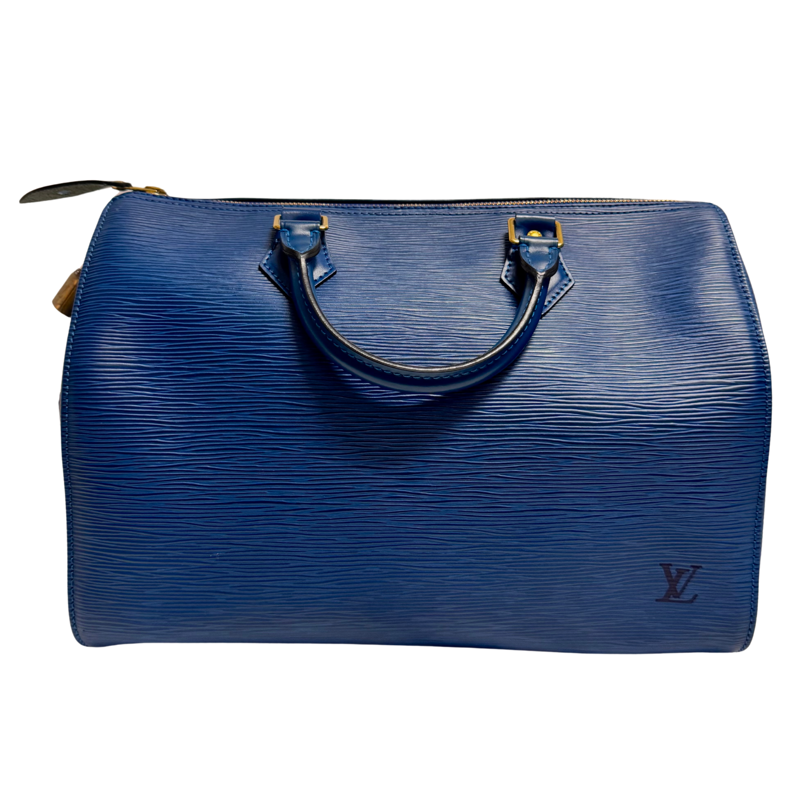 Louis Vuitton Epi Speedy 30 Blue Bag
