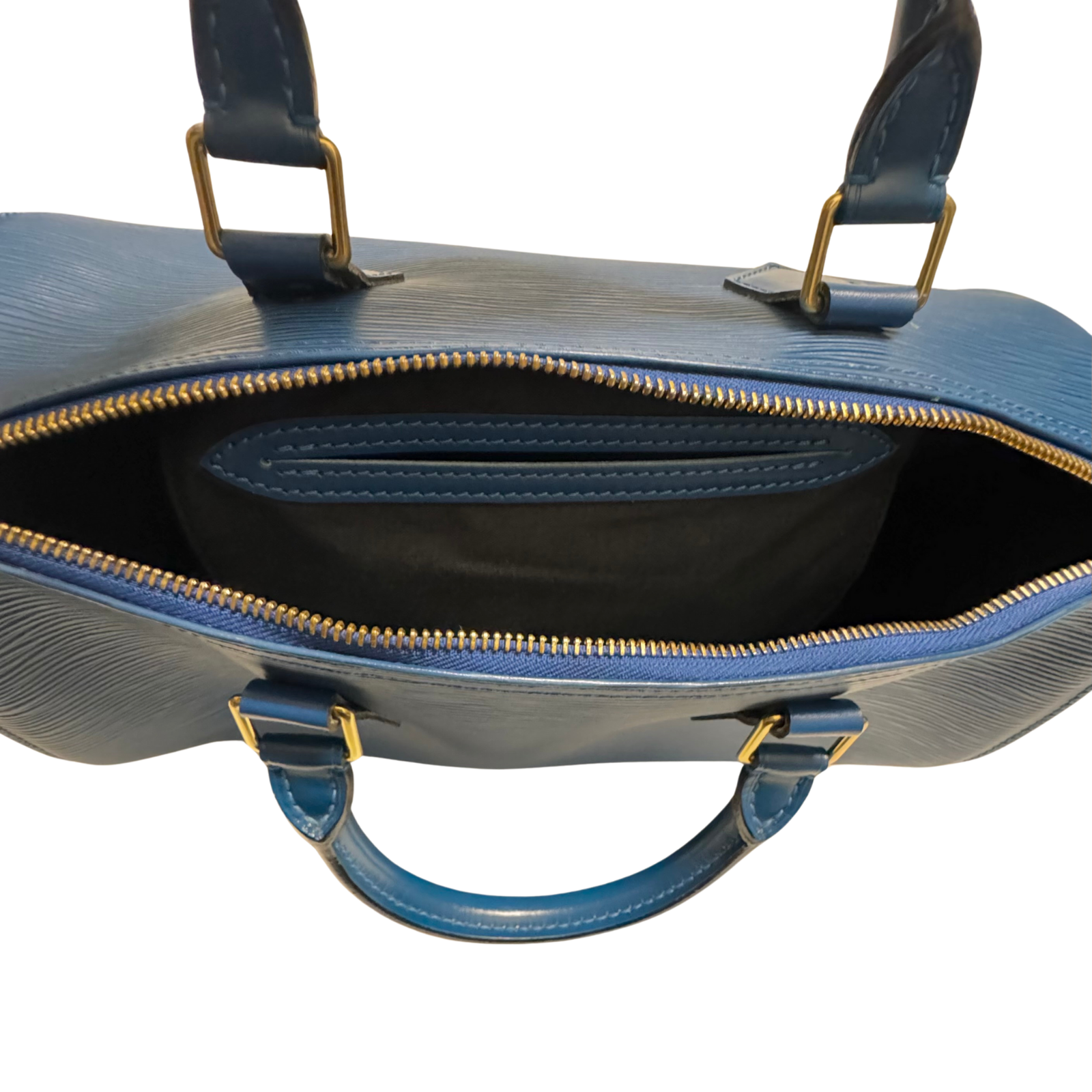 Louis Vuitton Epi Speedy 30 Blue Bag