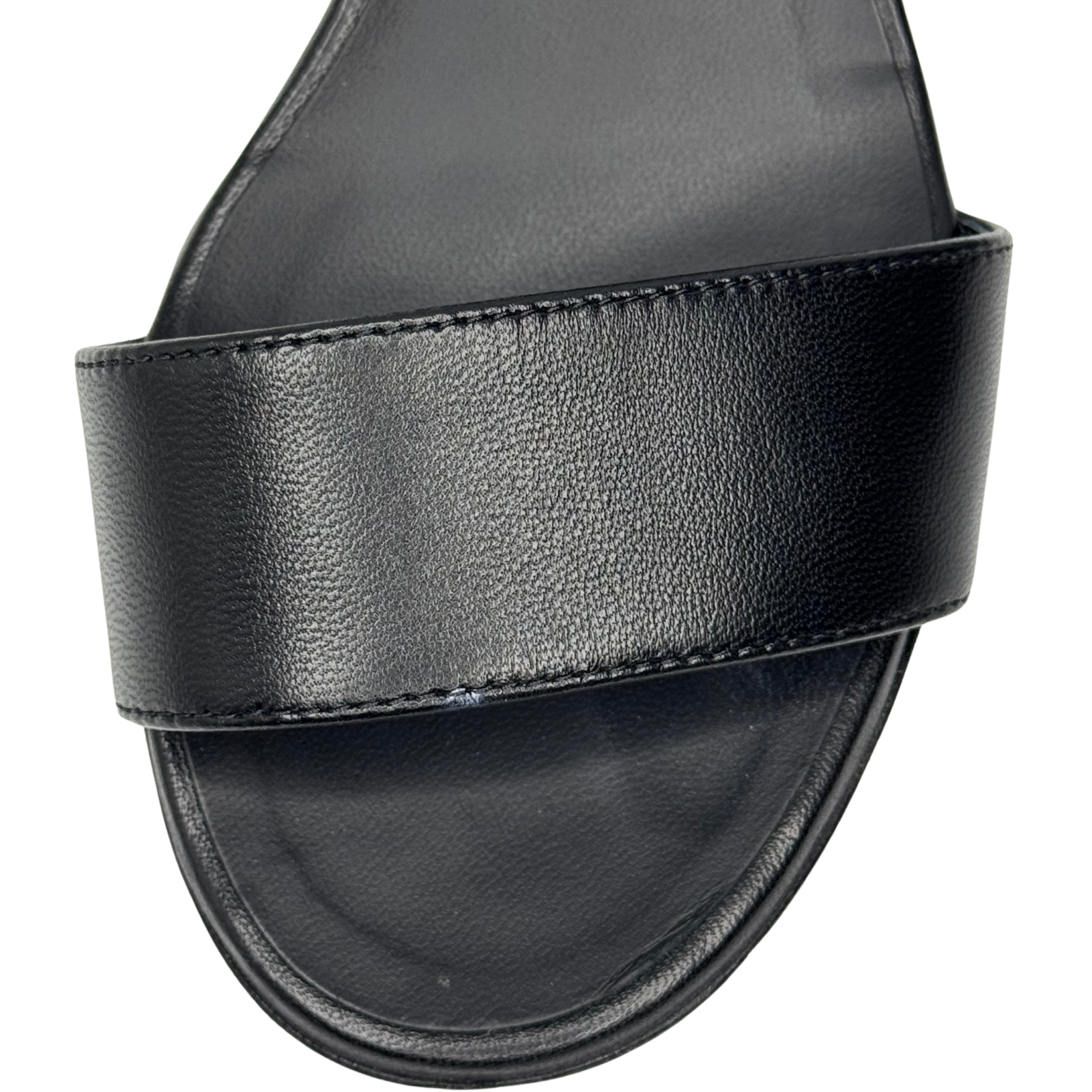 Chanel Black Lambskin Leather Classic Sandals – Size 36C