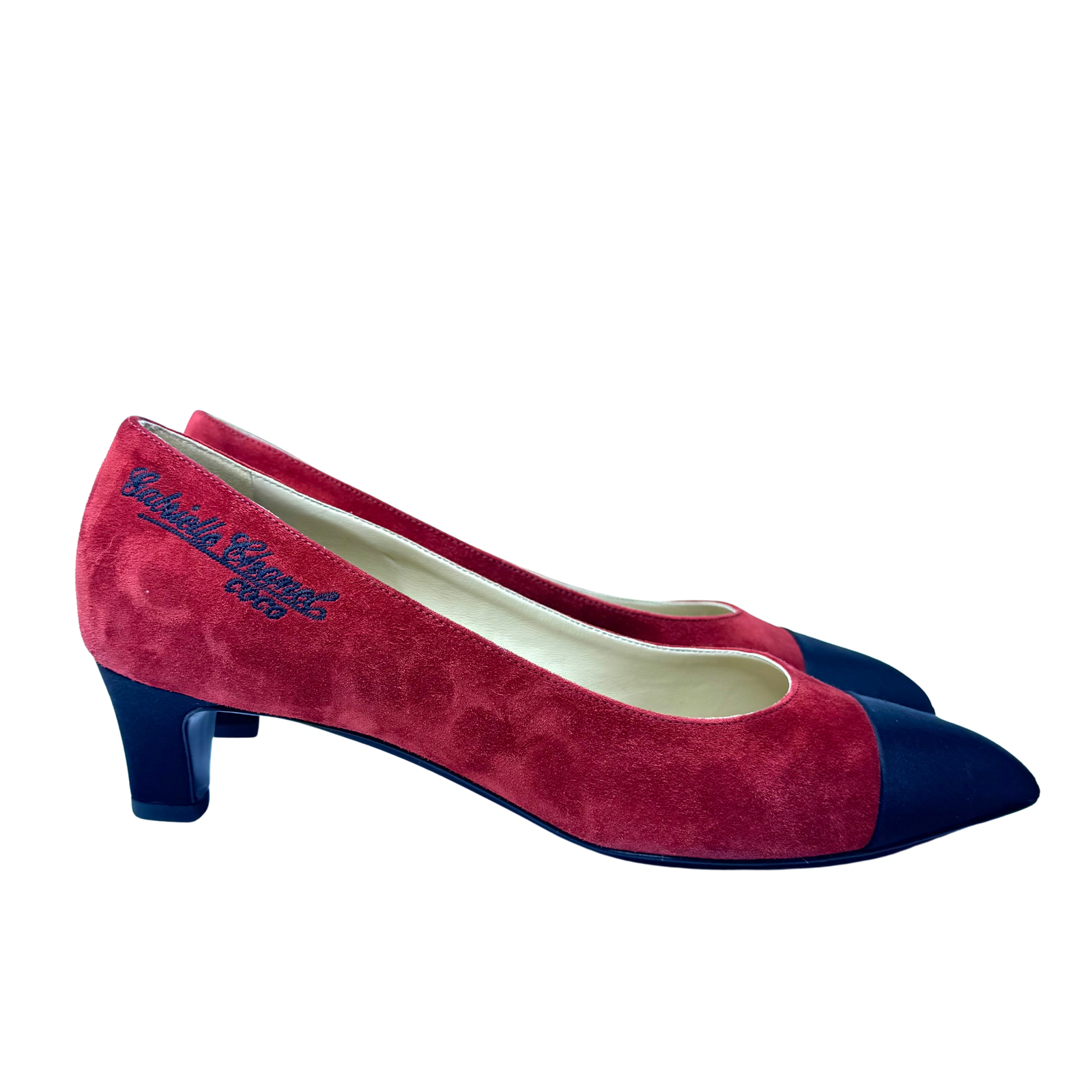 Chanel Suede Satin Cap Toe Gabrielle Ballerina Heels – Size 36.5