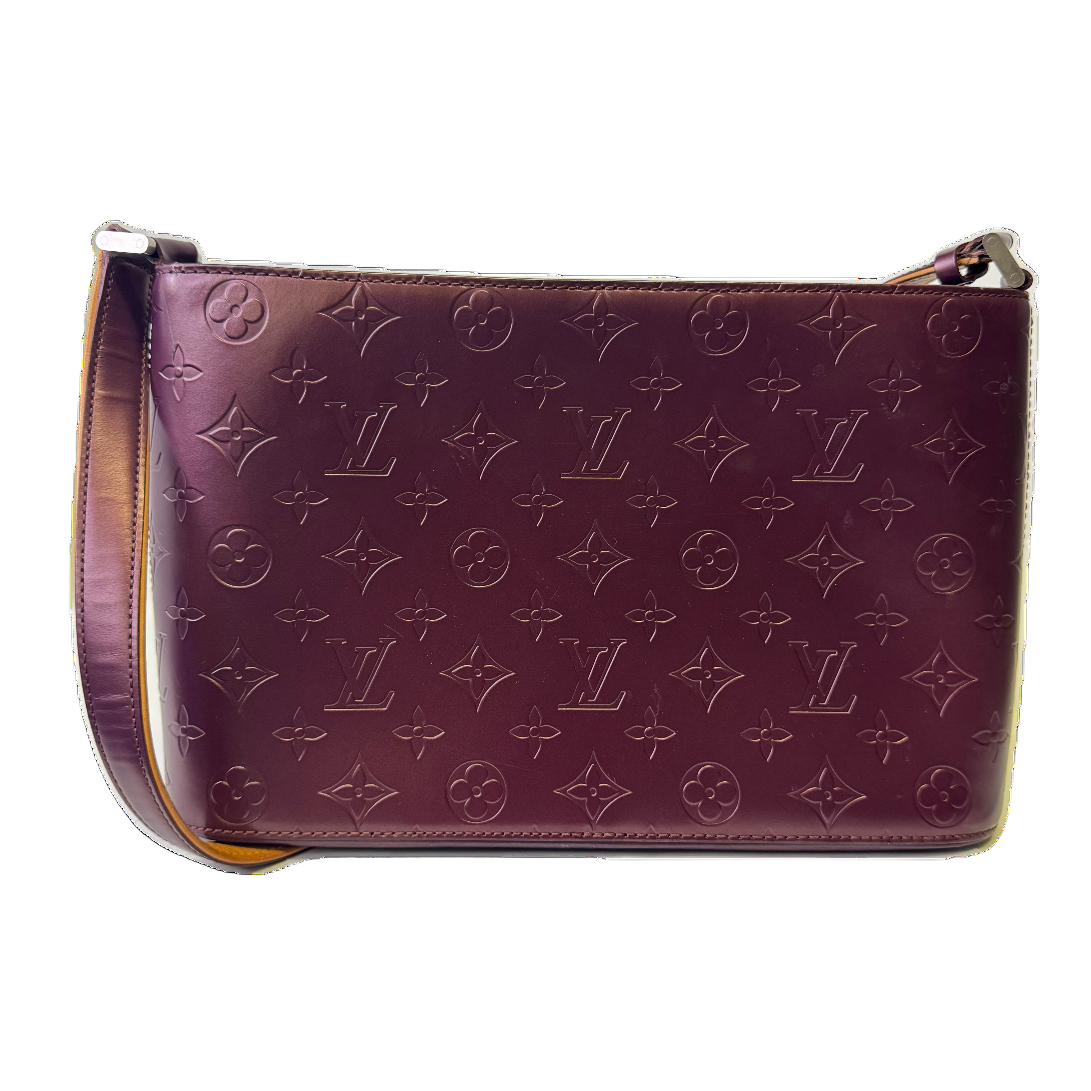 Louis Vuitton Mat Allston Shoulder Bag Vernis Leather Burgundy