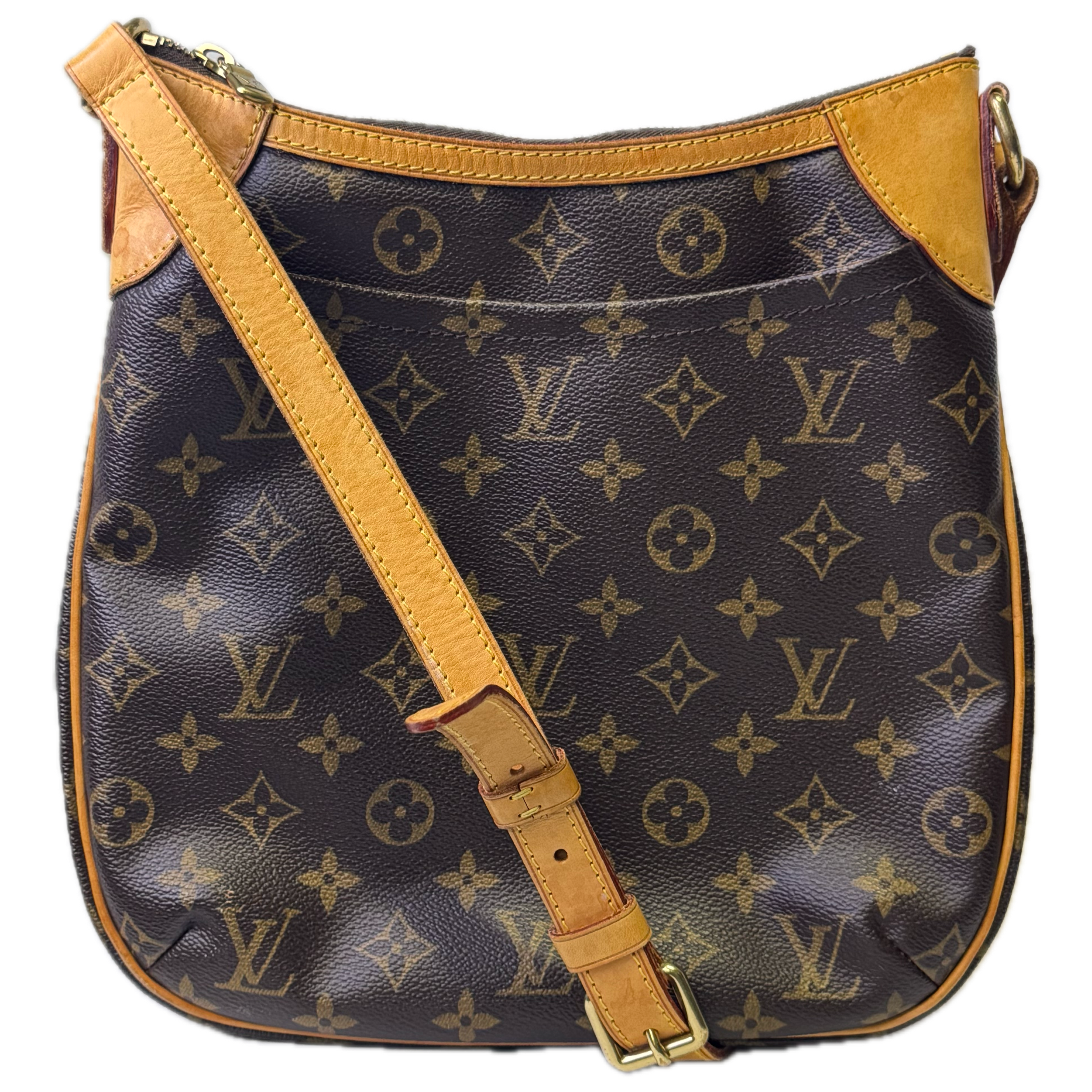 Louis Vuitton Monogram Odean Shoulder Bag Brown