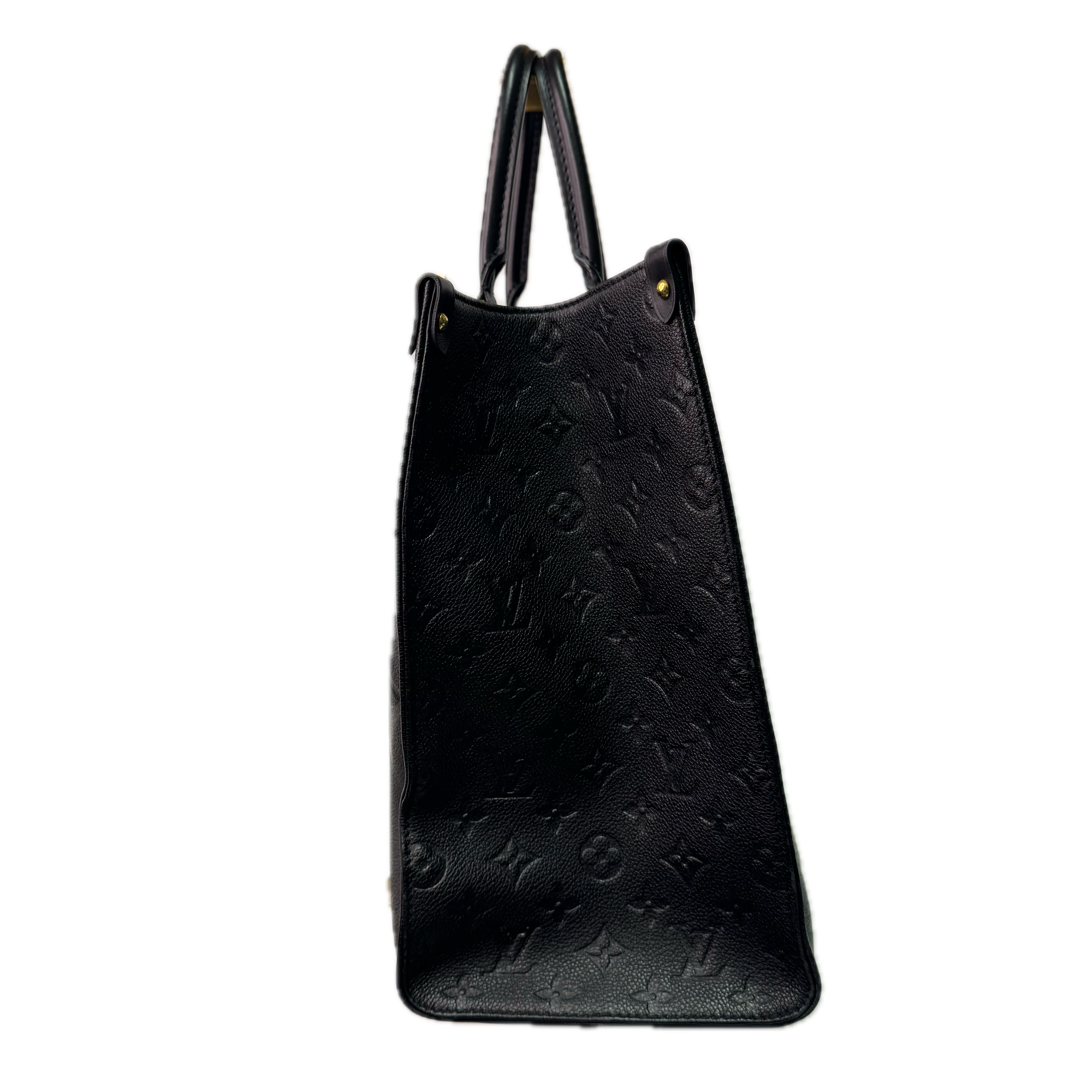Louis Vuitton OnTheGo Monogram Tote Bag Leather Black