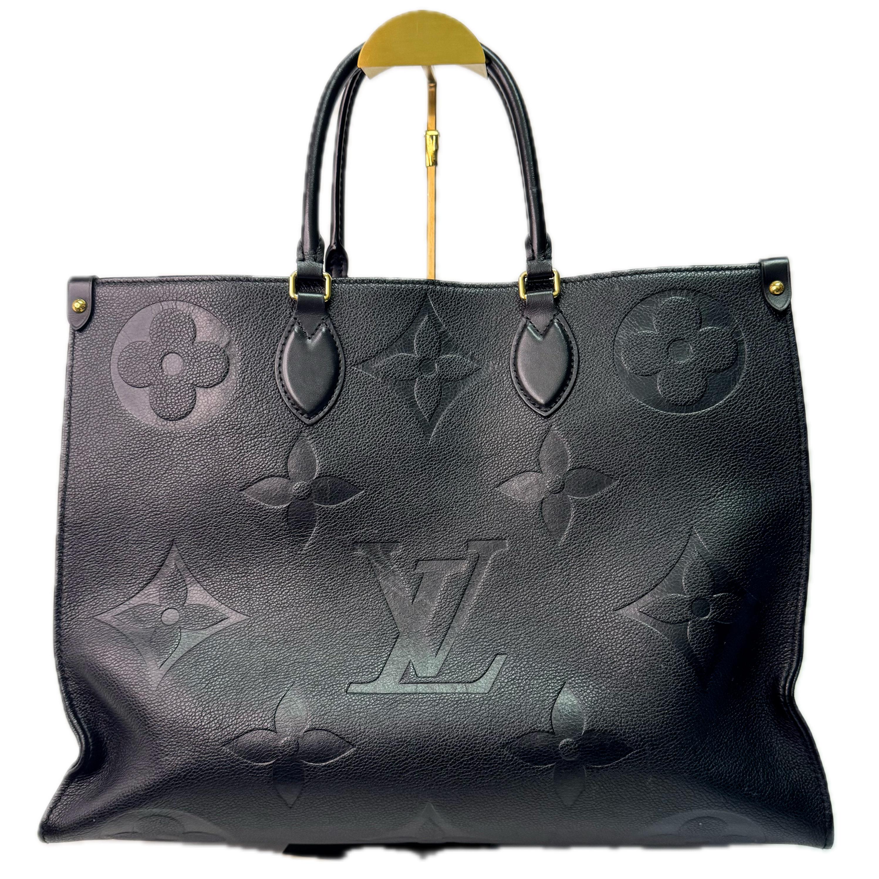 Louis Vuitton OnTheGo Monogram Tote Bag Leather Black