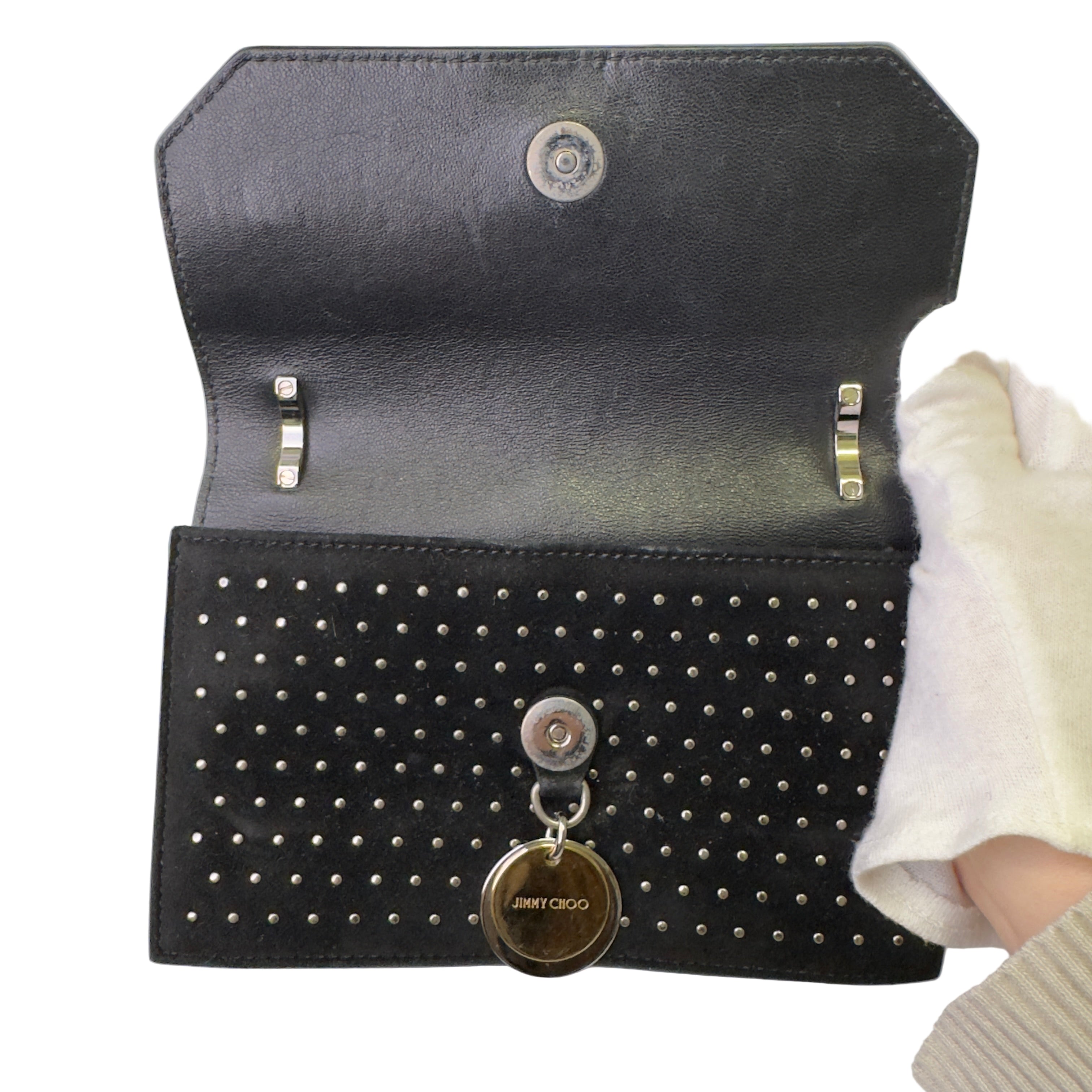 Jimmy Choo Studded Crossbody Bag Black
