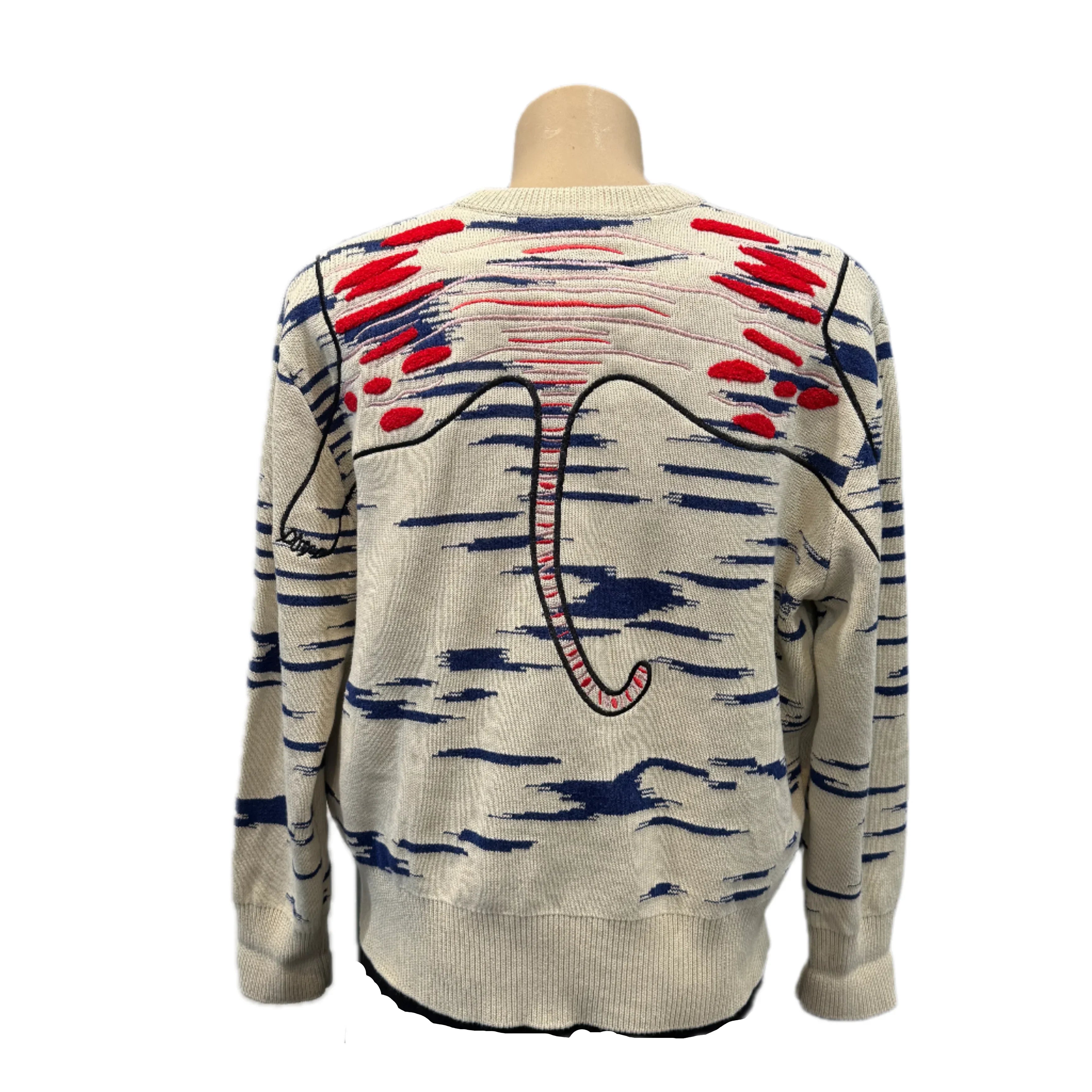 KENZO Womens Tiger Claw Knit Sweater - Cream Size M