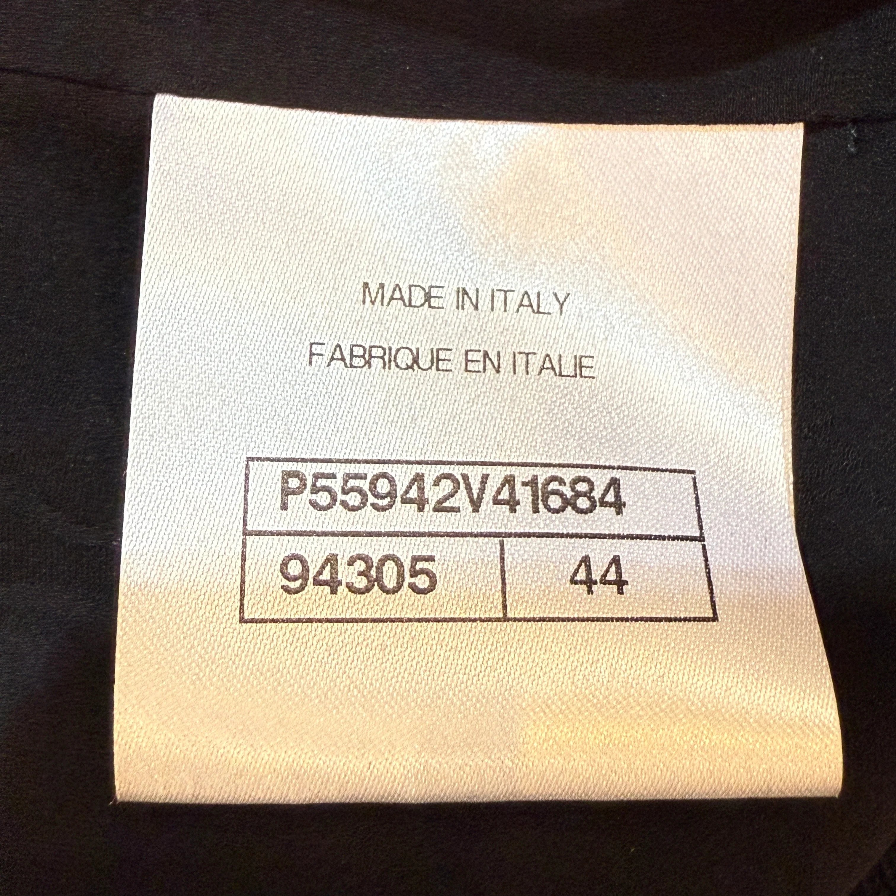 Chanel Bomber Striped Jacket Black Size 44