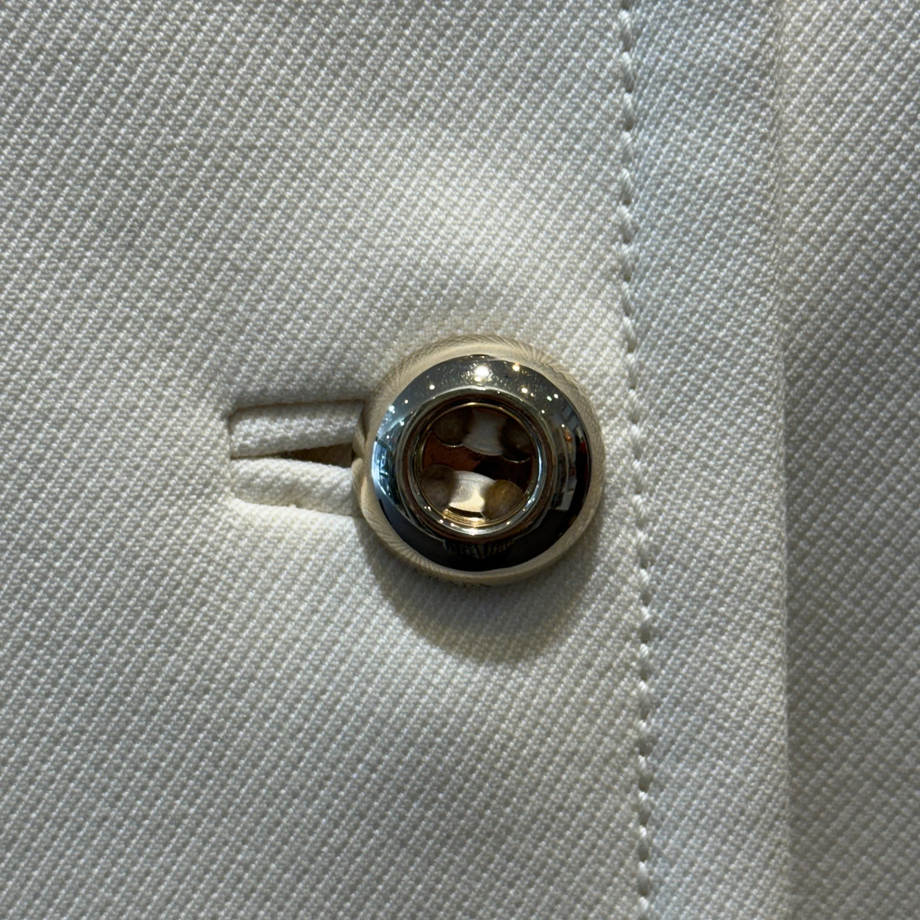 Prada Ivory Cropped Wool Jacket Off White sisze 40