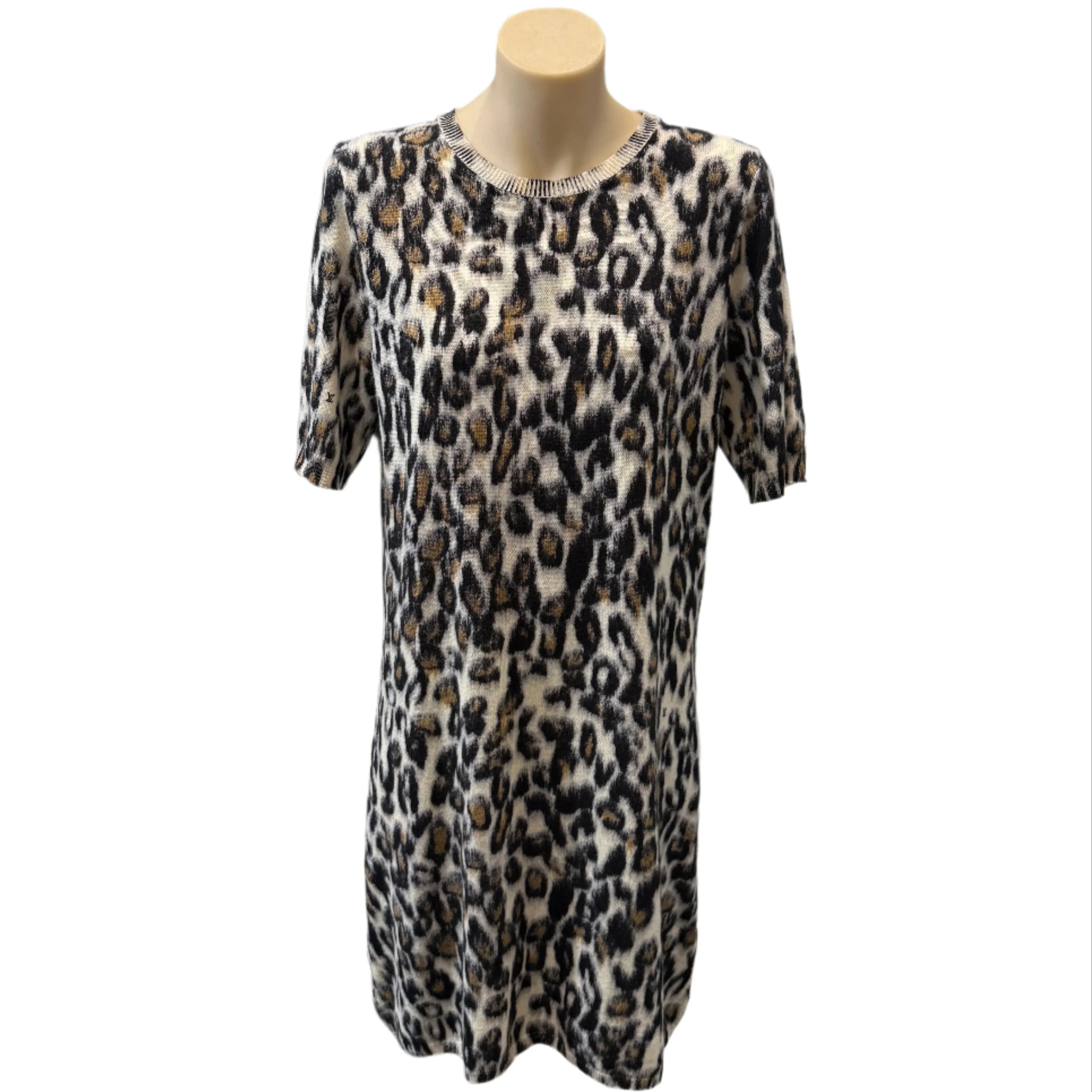 Louis Vuitton Cachemire Leopard Print Mini Dress Medium