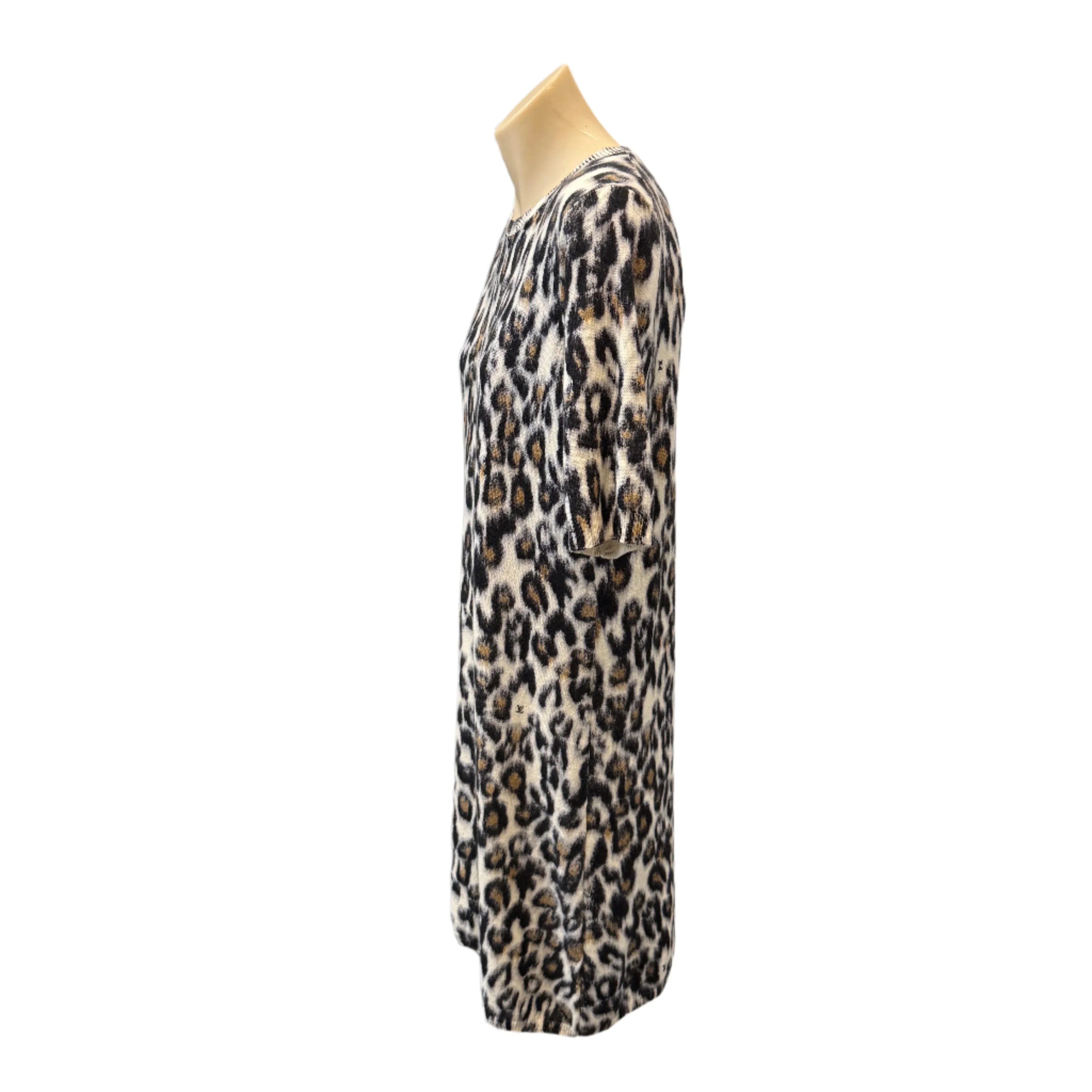 Louis Vuitton Cachemire Leopard Print Mini Dress Medium