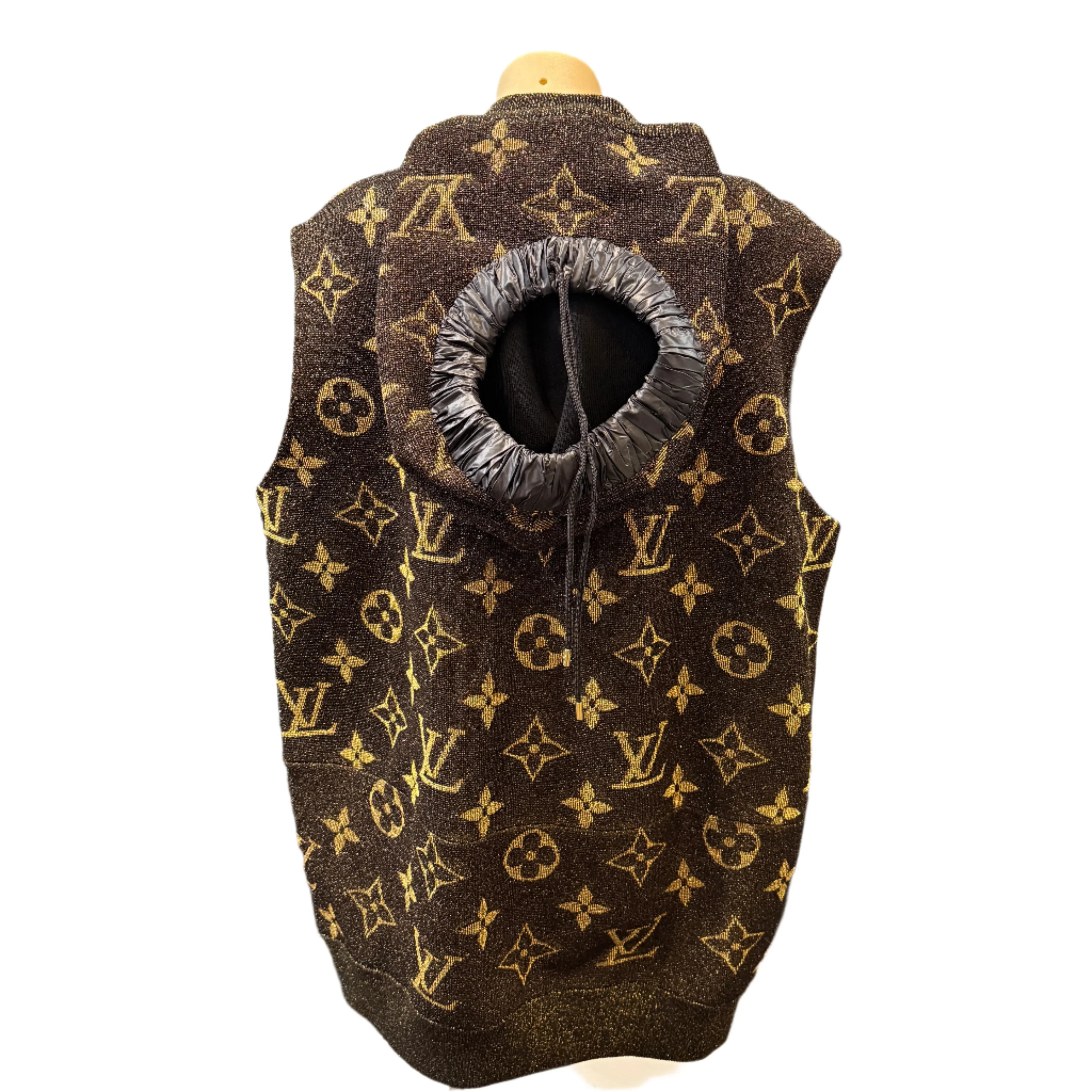 Louis Vuitton Monogram Lurex Hooded Vest Women's Small