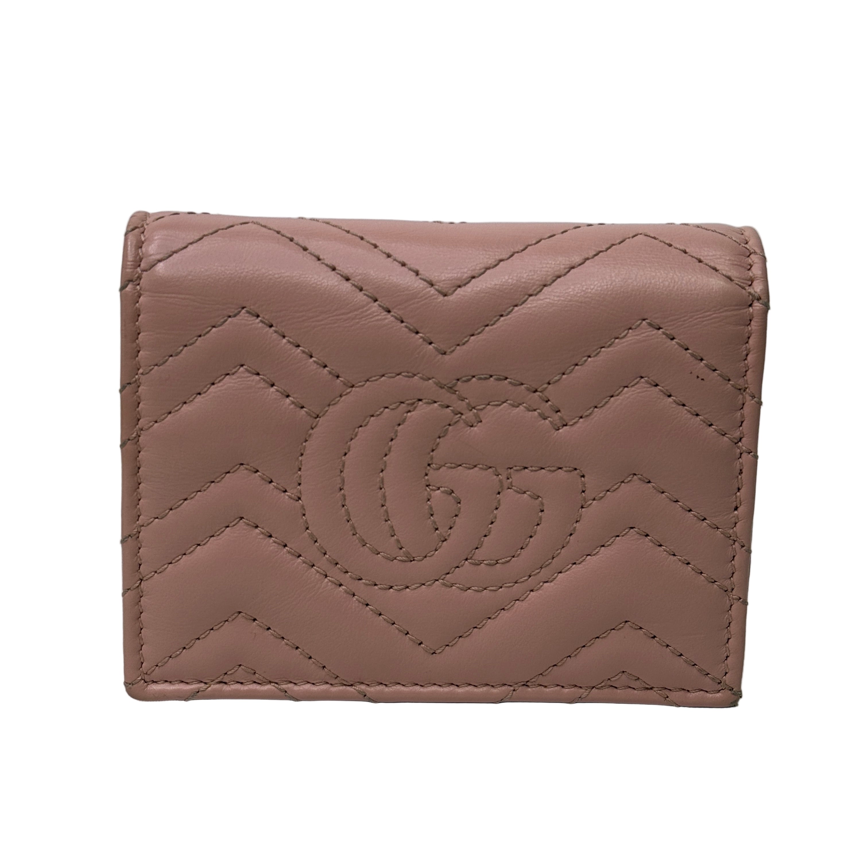 Gucci GG Small Marmont Wallet Leather Pink