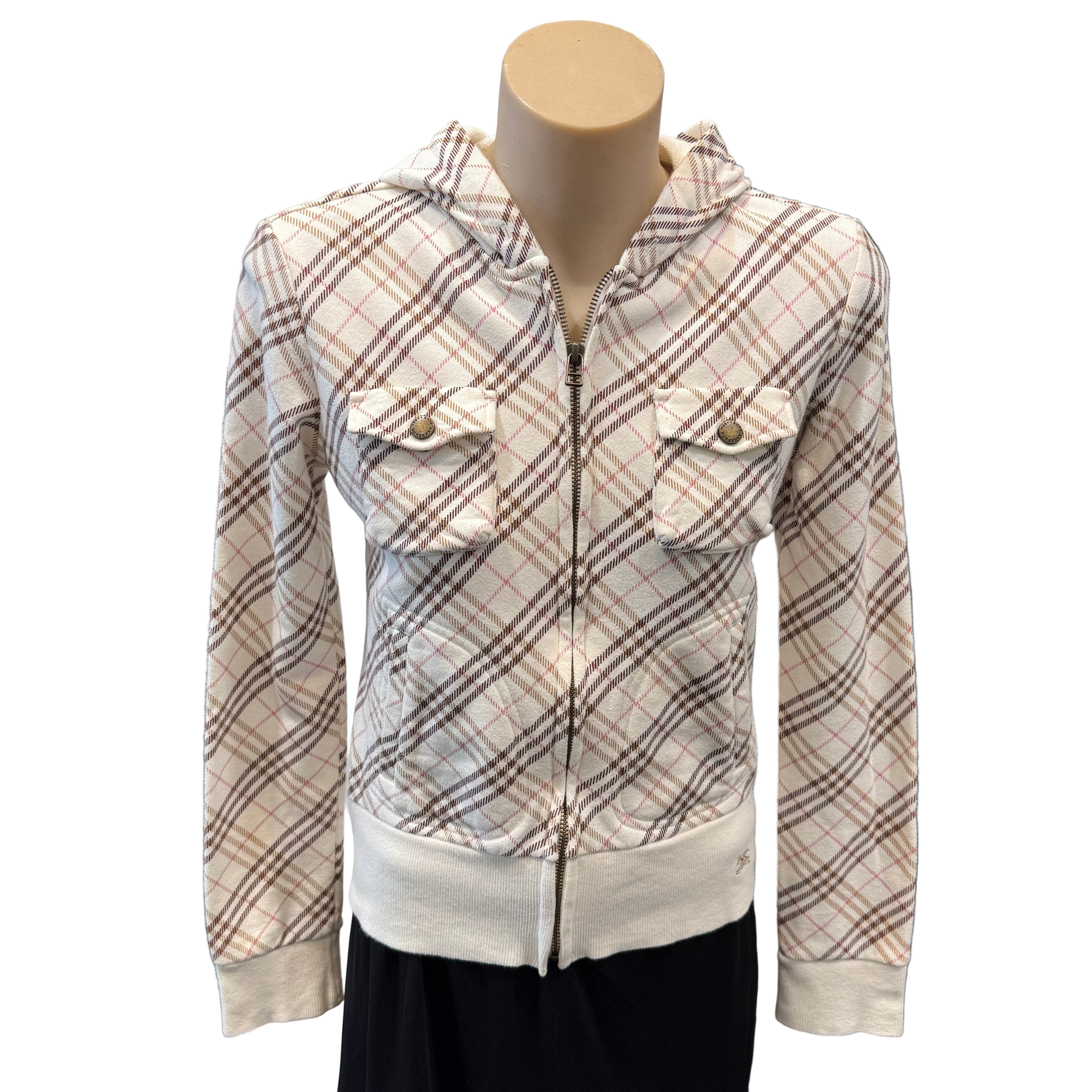 Burberry Blue Label Jacket Hoodie 38 White