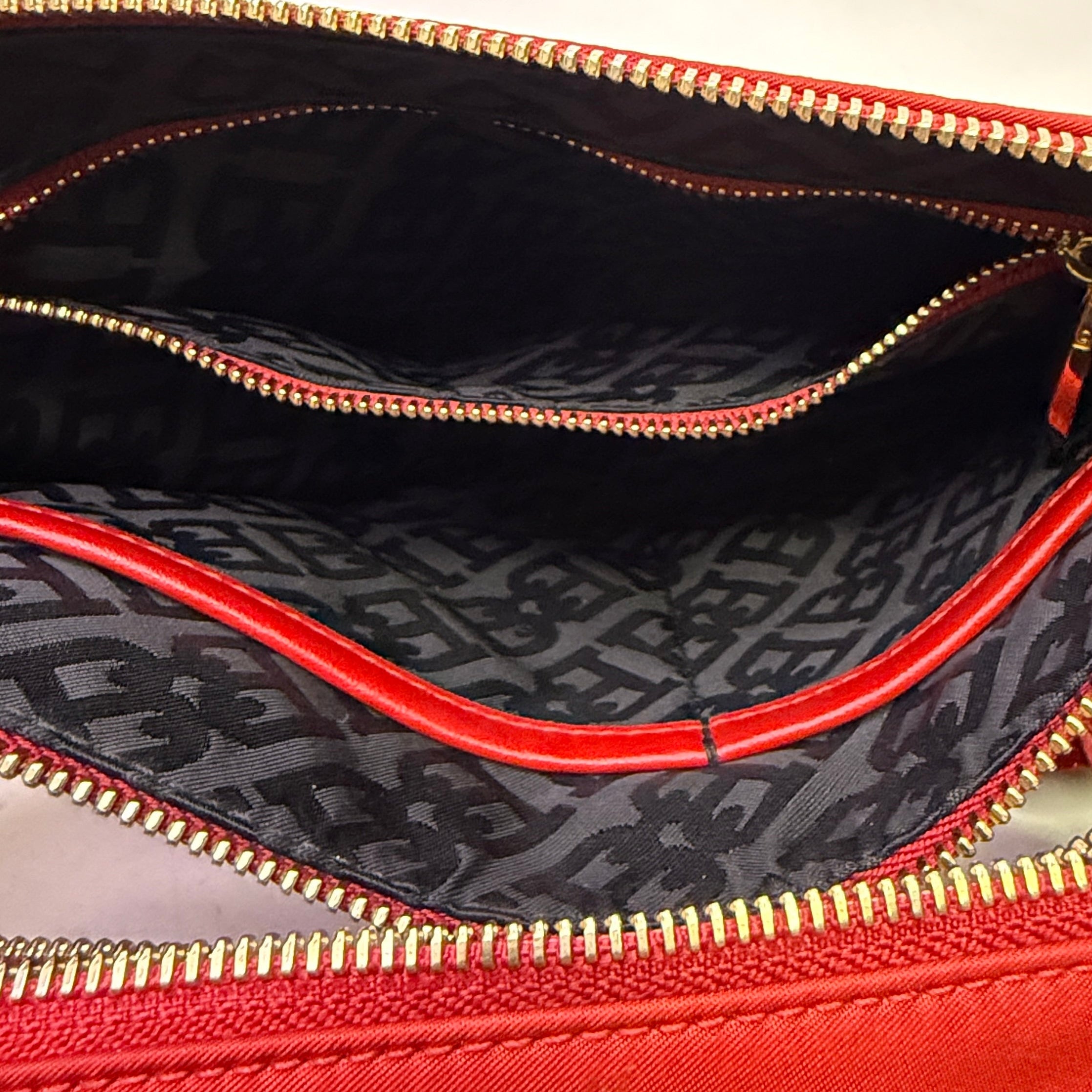 Bally Mini Nylon Mini Elenia Crossbody Bag Red