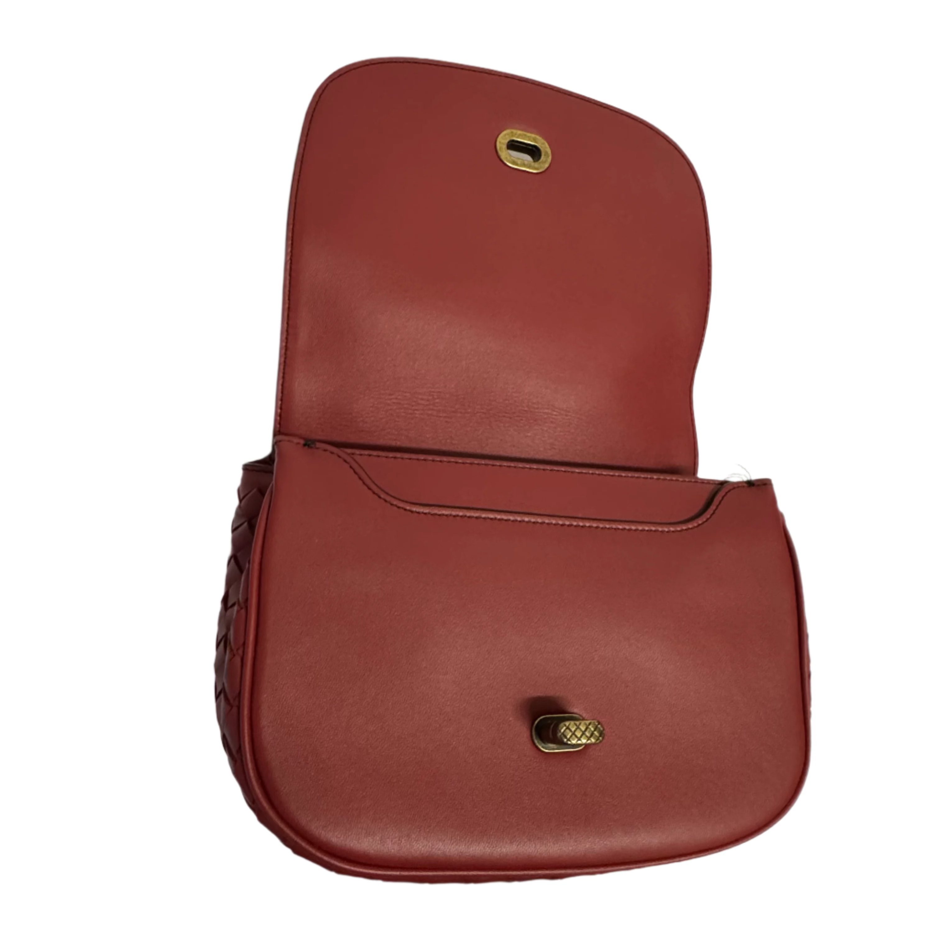 Bottega Veneta Intrecciato Nappa BV Luna Crossbody Bag Burgundy