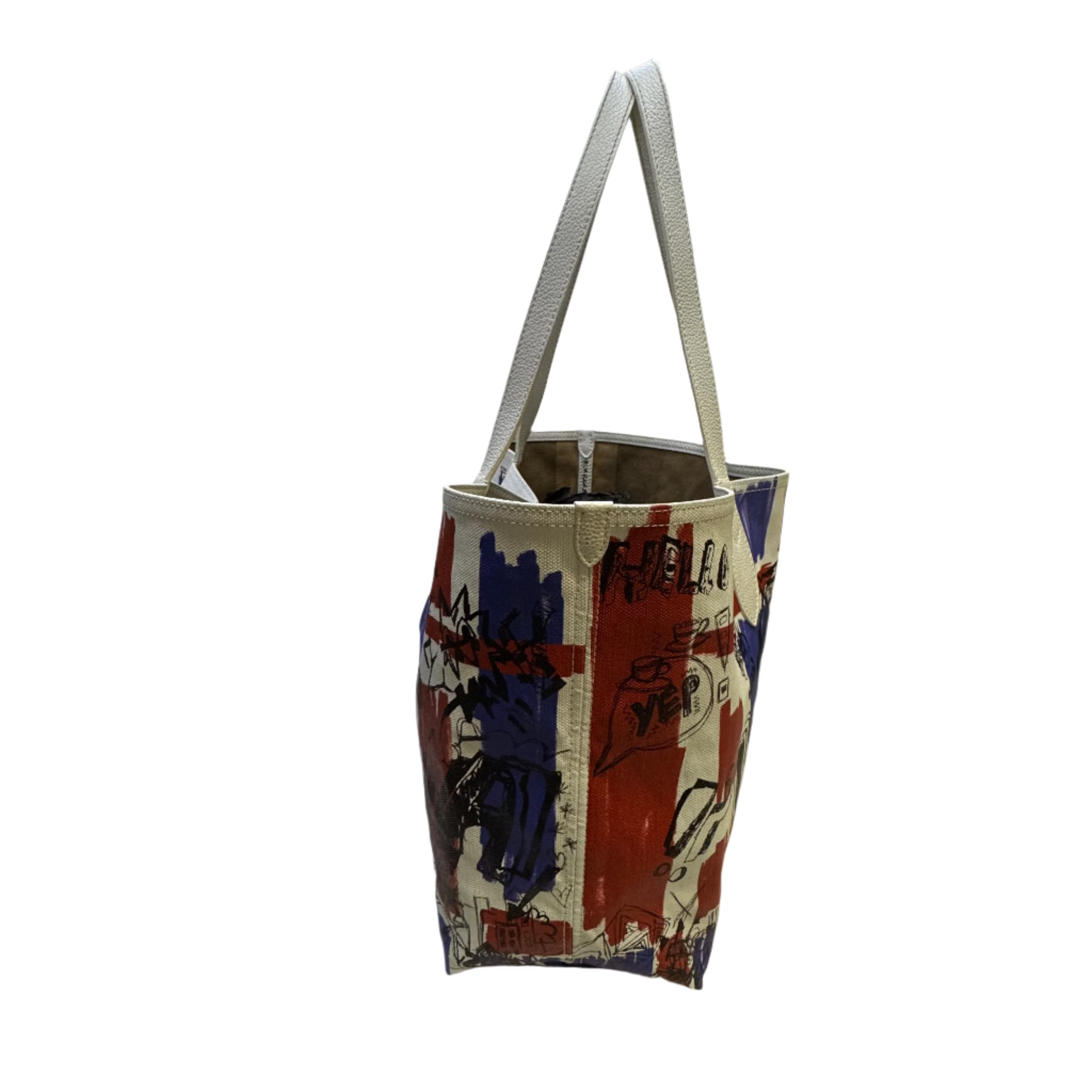 Burberry Canvas House Check Union Jack Sketchbook Reversible Doodle Tote