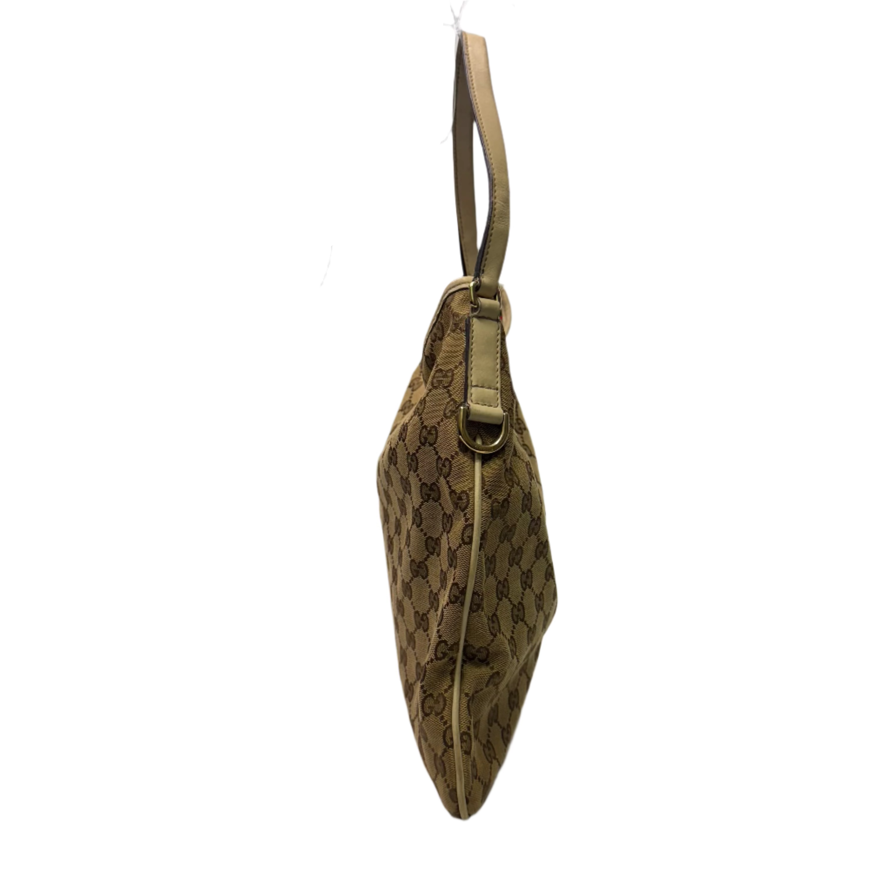 Guccui Monogram GG New Britt Hobo Ivory Shoulder Bag