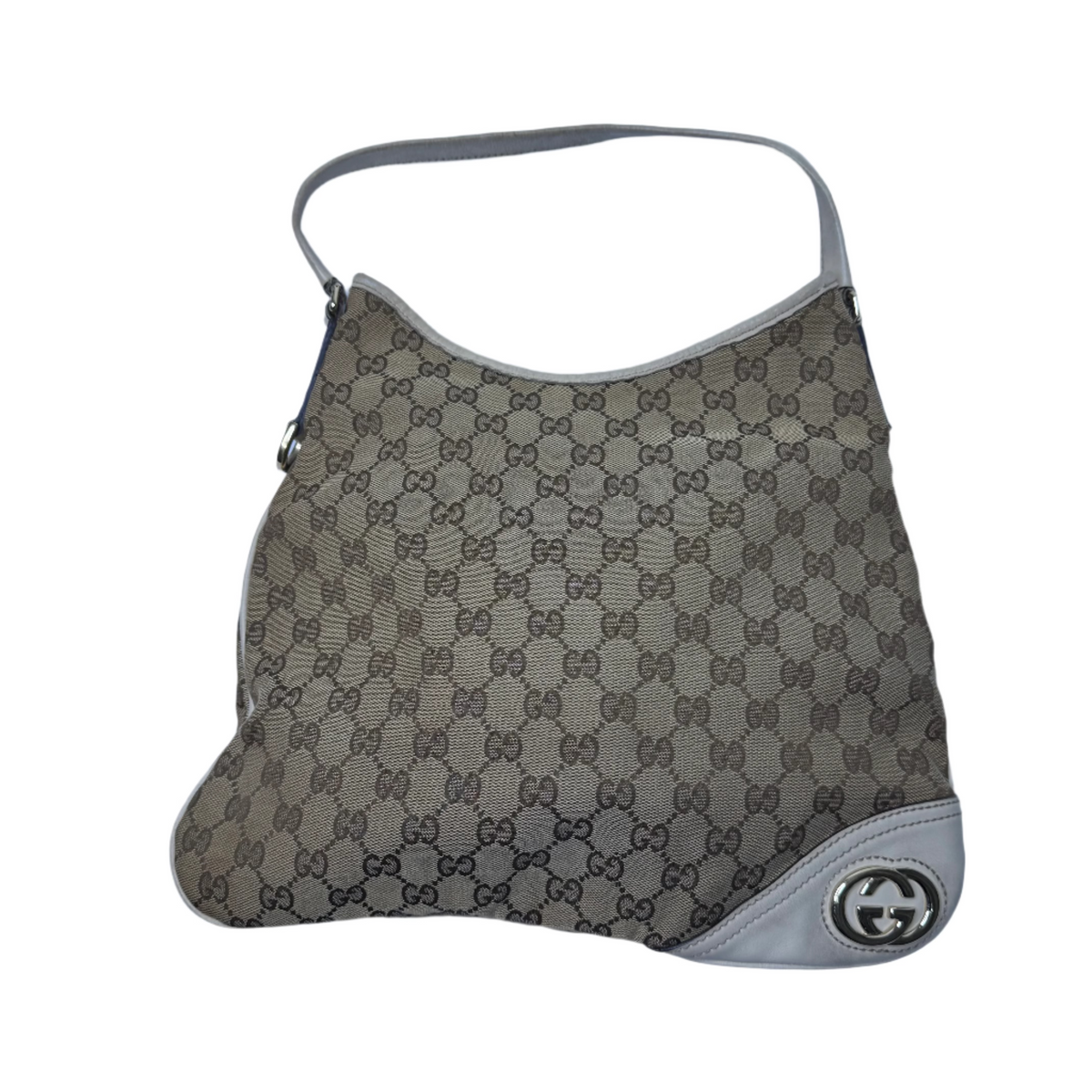 Guccui Monogram GG New Britt Hobo Ivory Shoulder Bag - Lost Designer