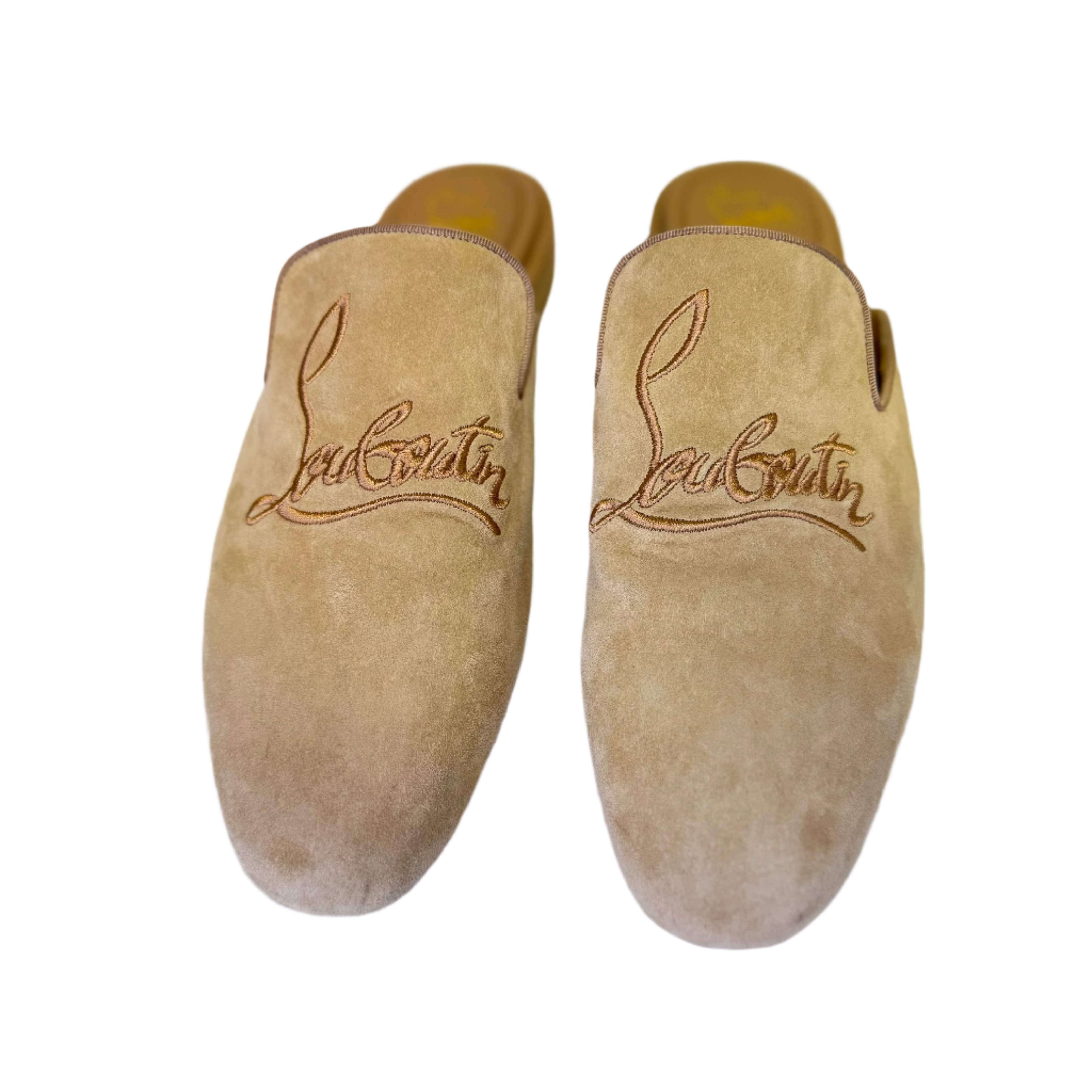 Christian Louboutin Coolito Flat Slides Mules Brown