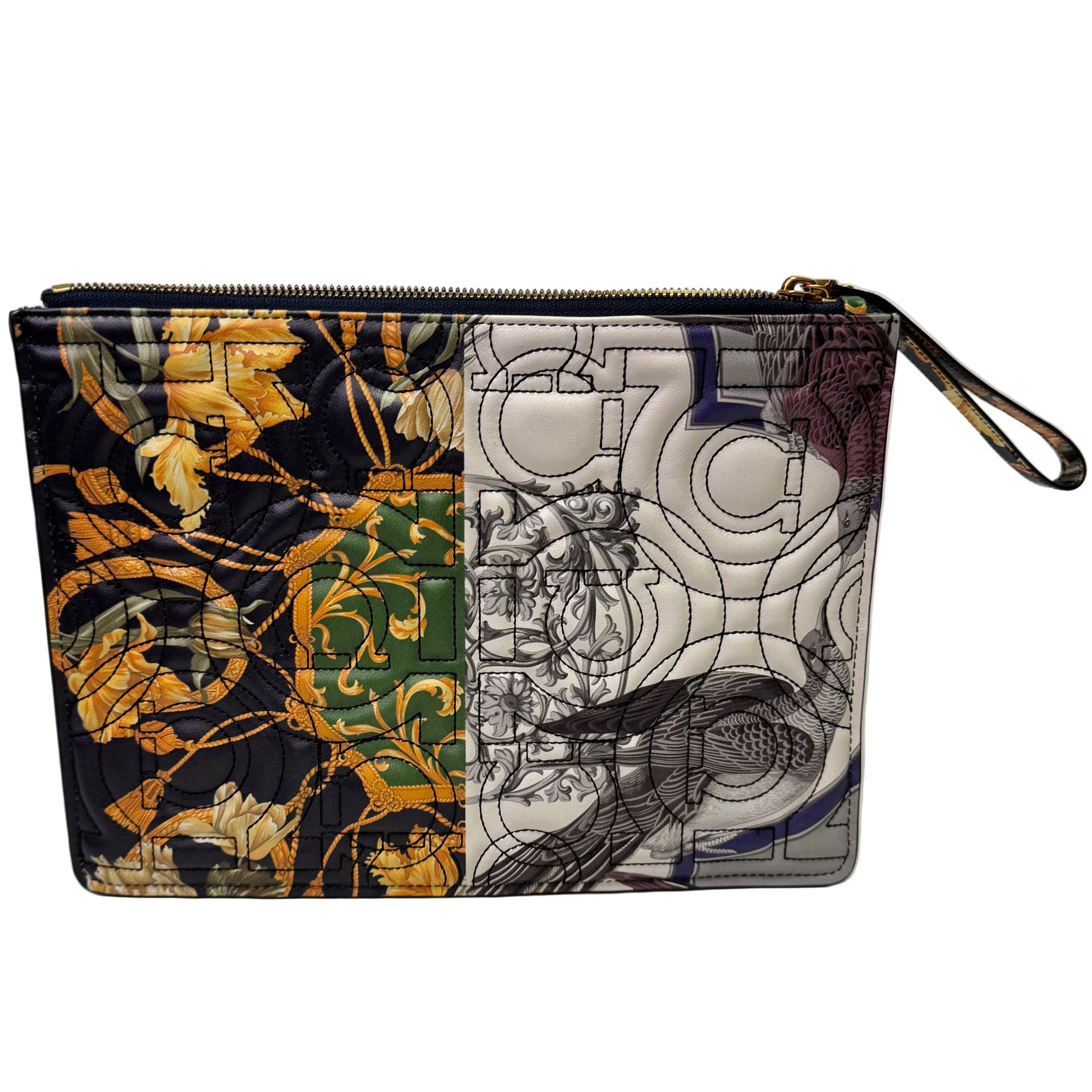 Salvatore Ferragamo Gancini Clutch Bag Leather Multicolour