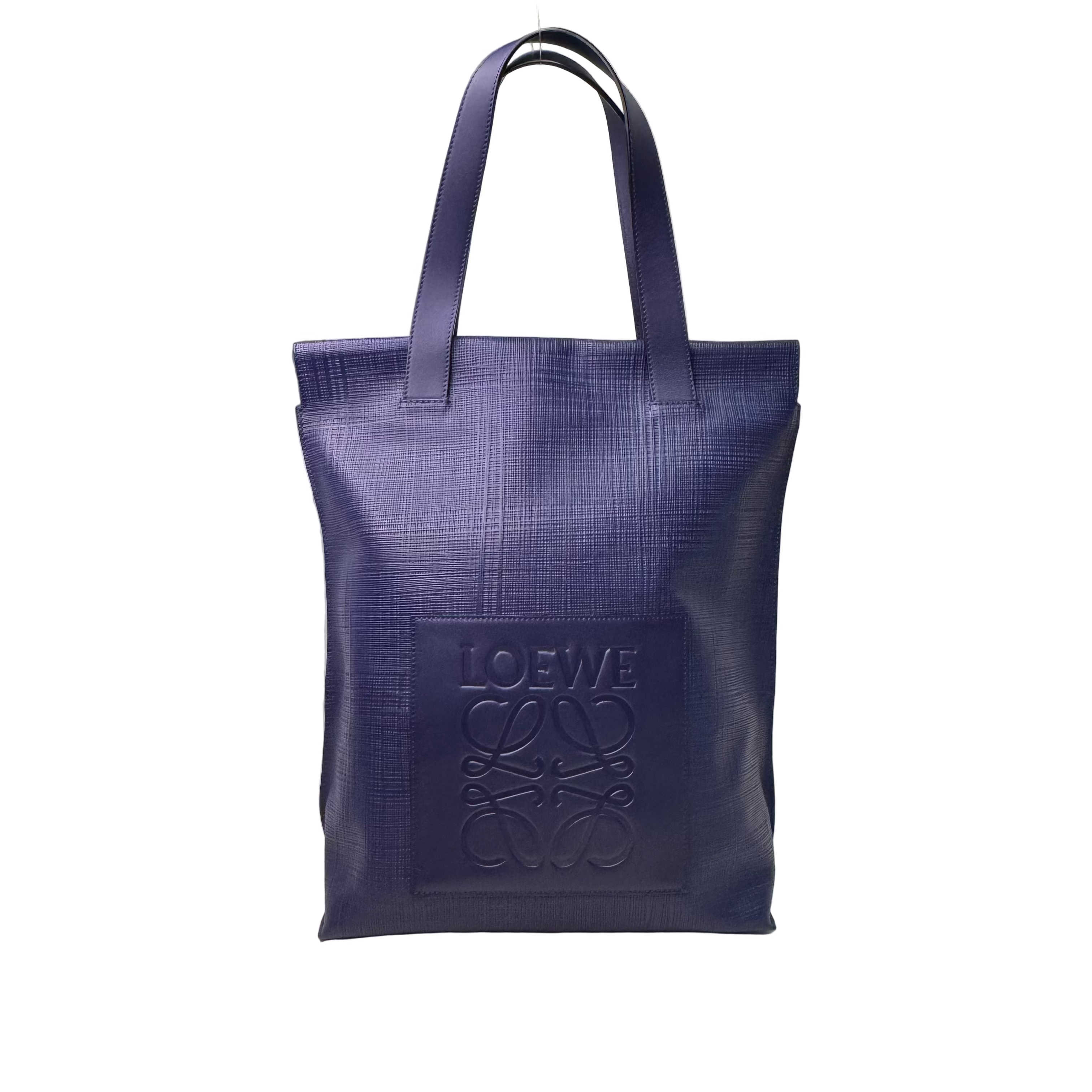 Loewe Shopper Tote Bag Leather Blue