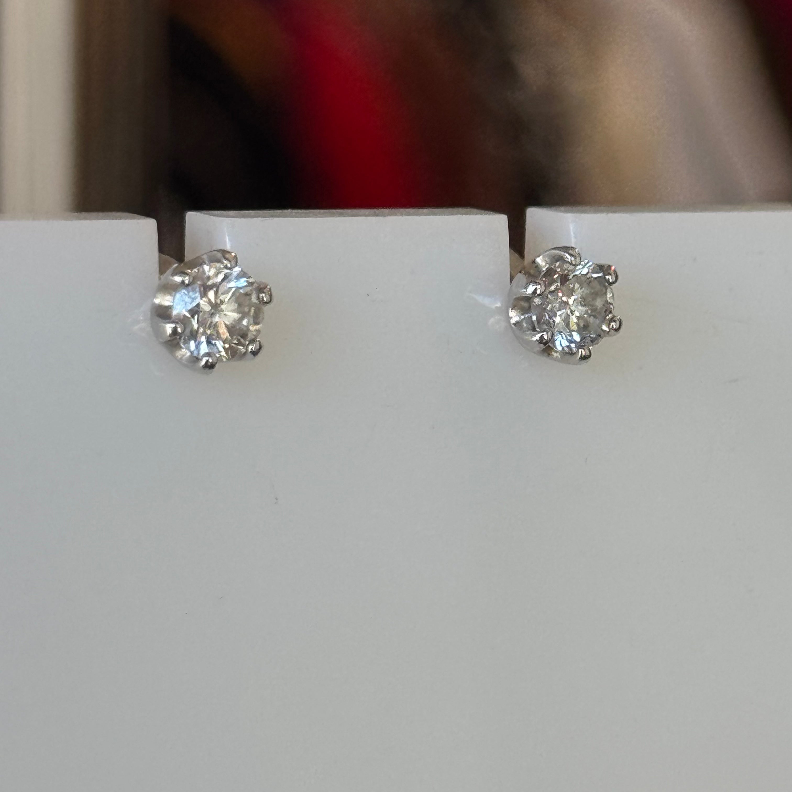 Natural Diamond Earrings .6ct Total weight on Platinum, Deal of the Day