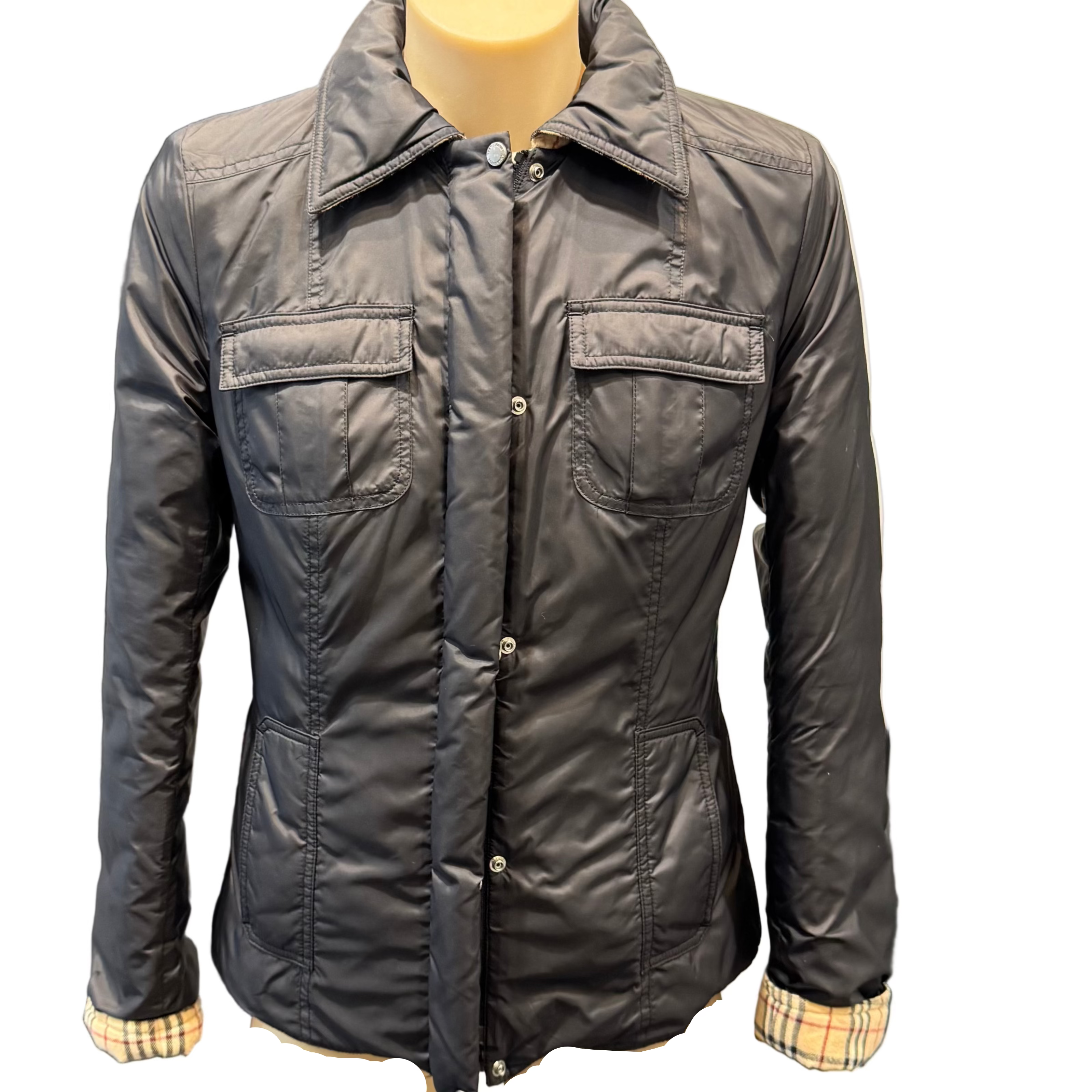 Burberry London Blue Label Puffer Jacket Beige 36
