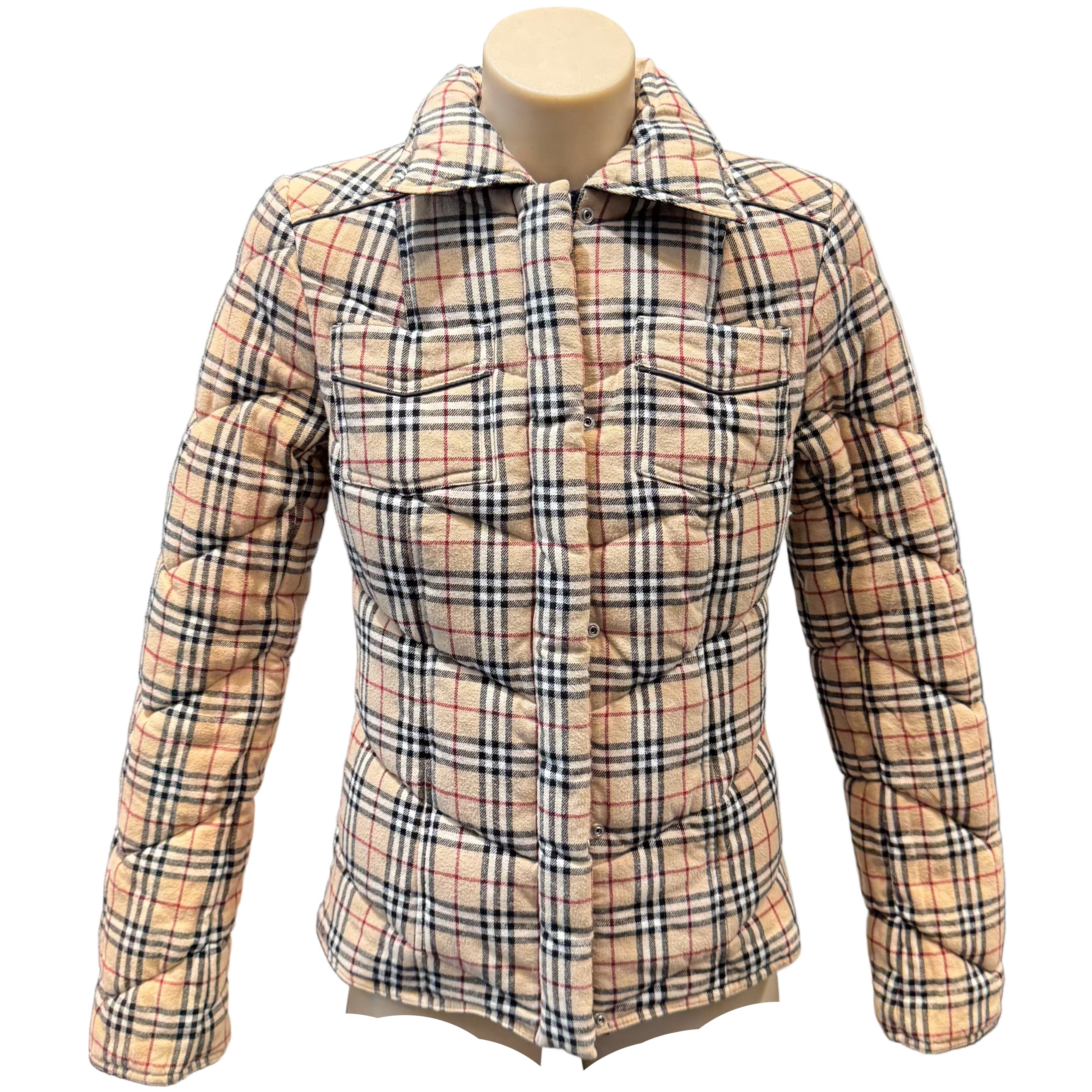 Burberry London Blue Label Puffer Jacket Beige 36