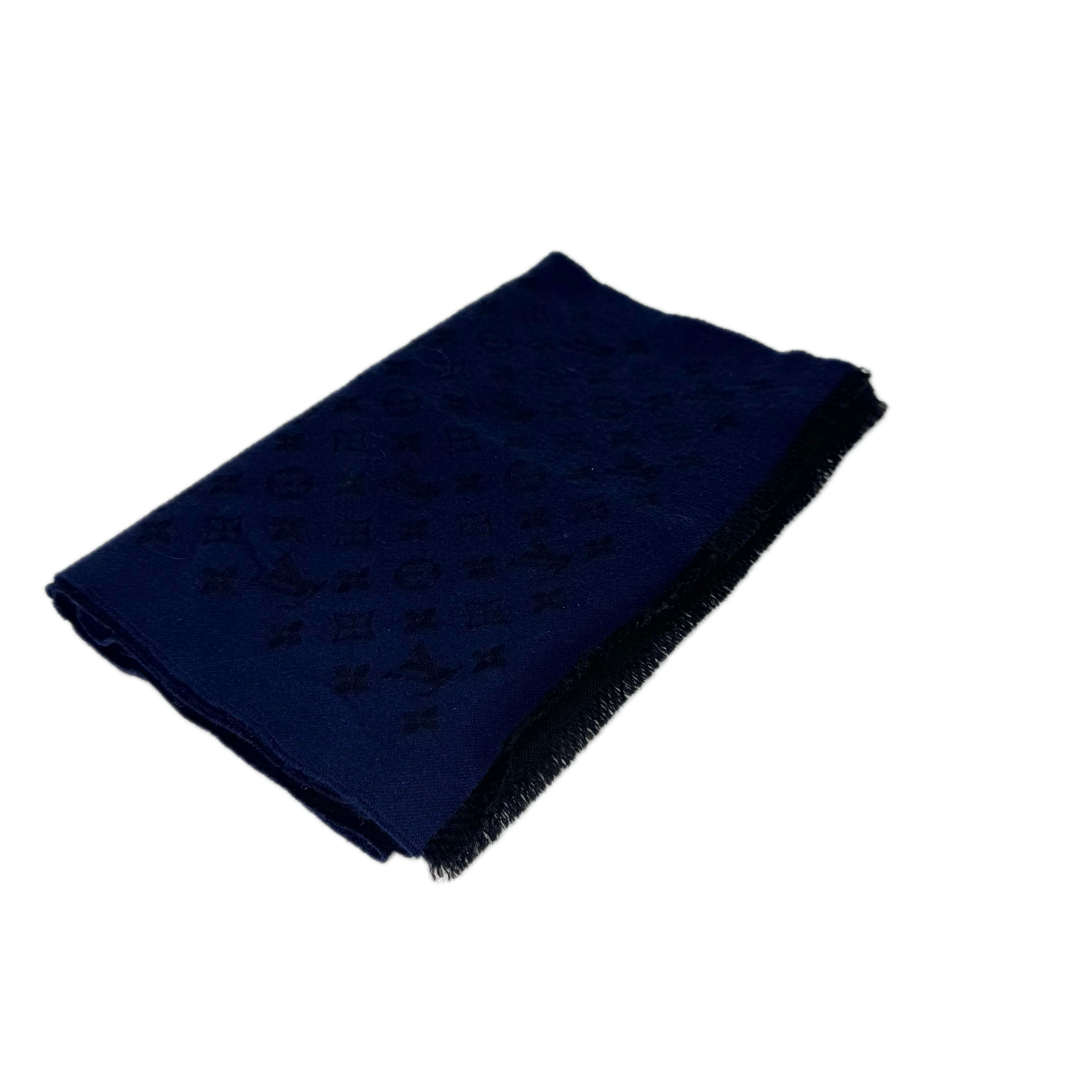Louis Vuitton Scarf Navy Cashmere - Lost Designer
