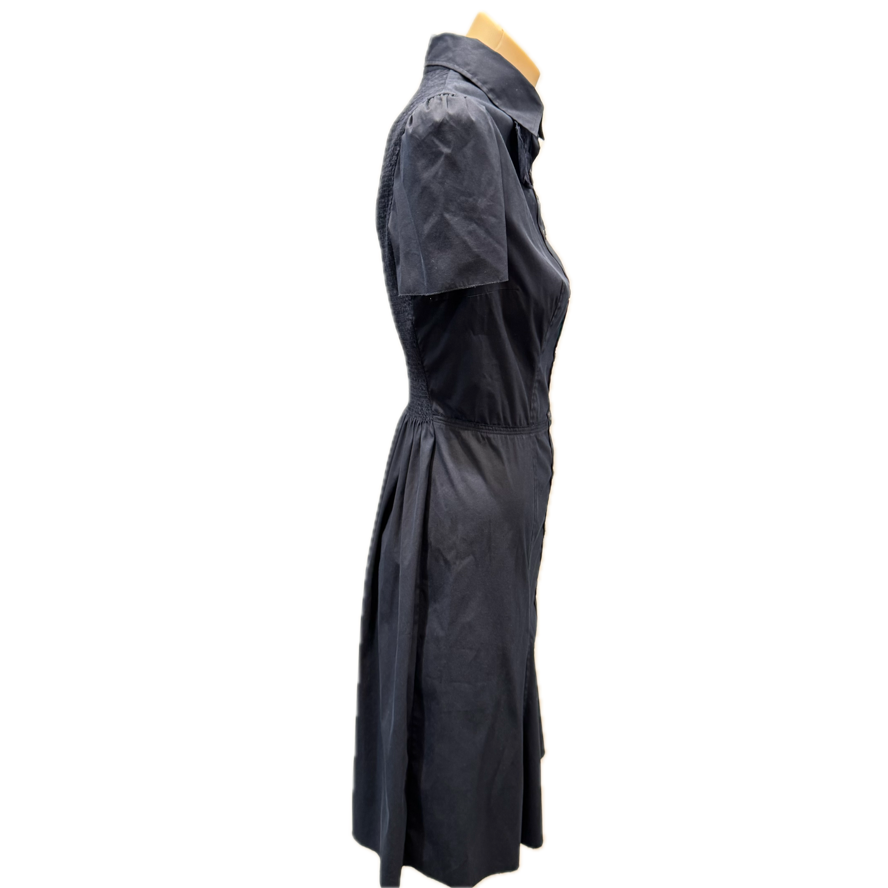 Prada Button Up Dress Navy 40