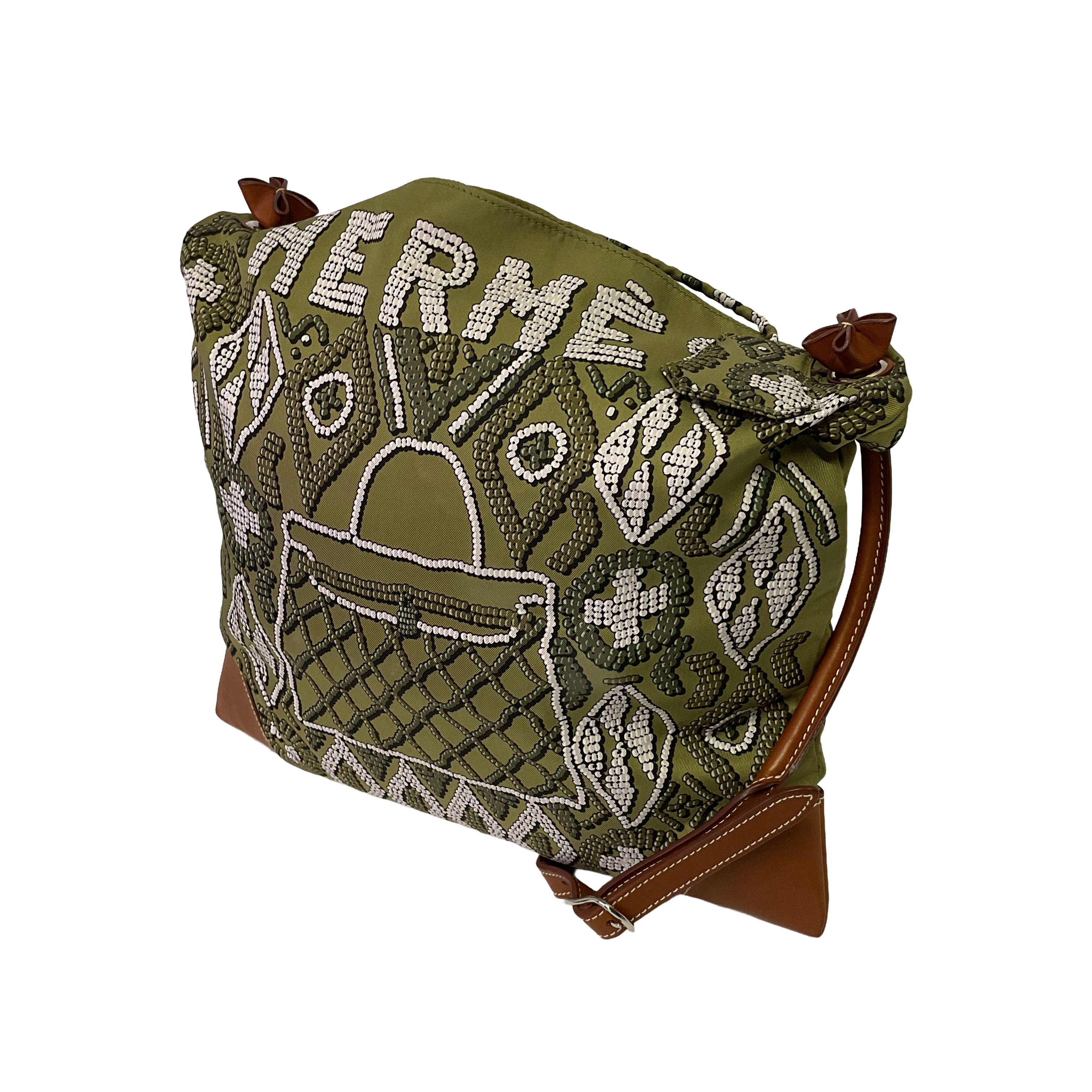 Hermés Silk City Crossbody Bag Green