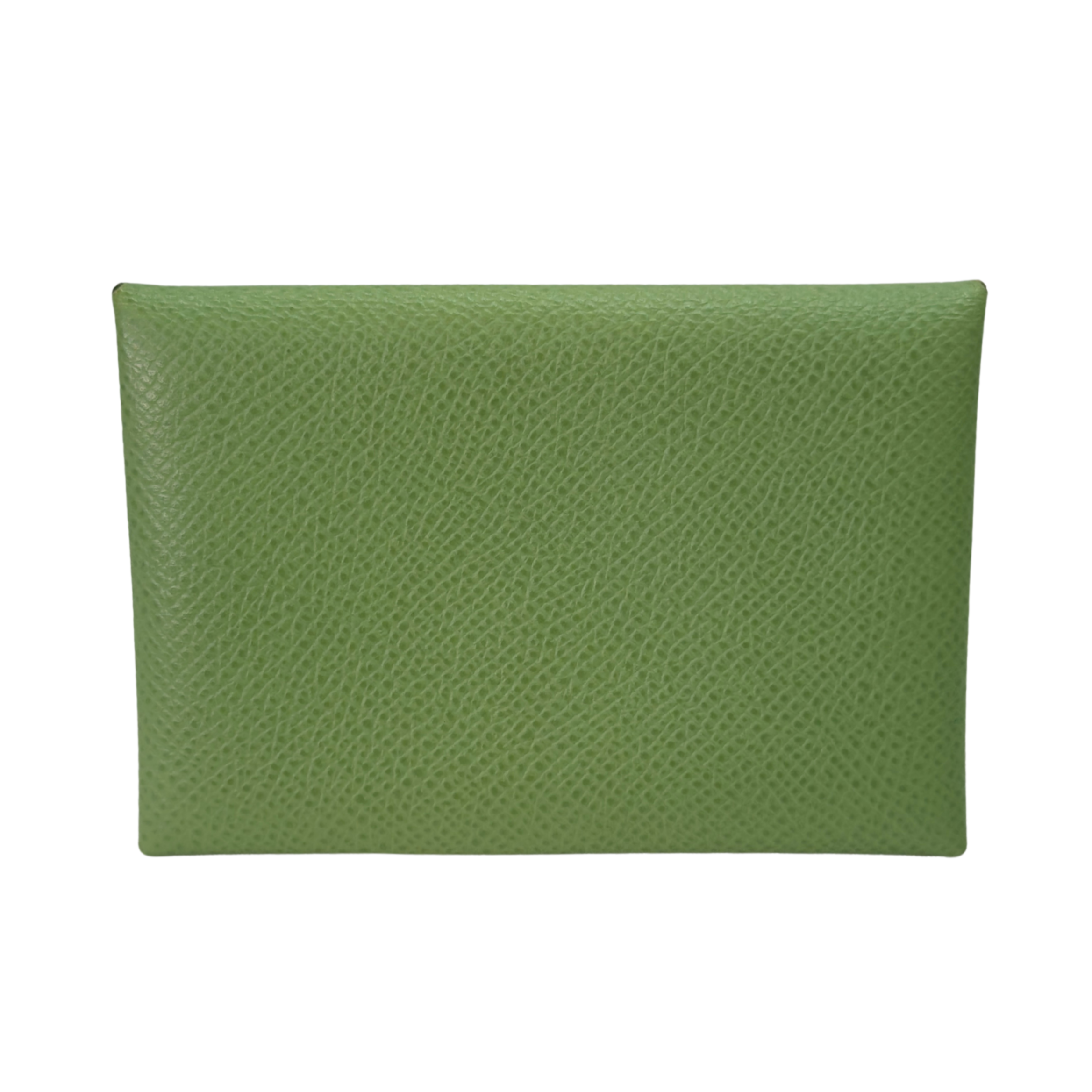 Hermes Calvi Epsom Leather Vert Criquet Wallet Green