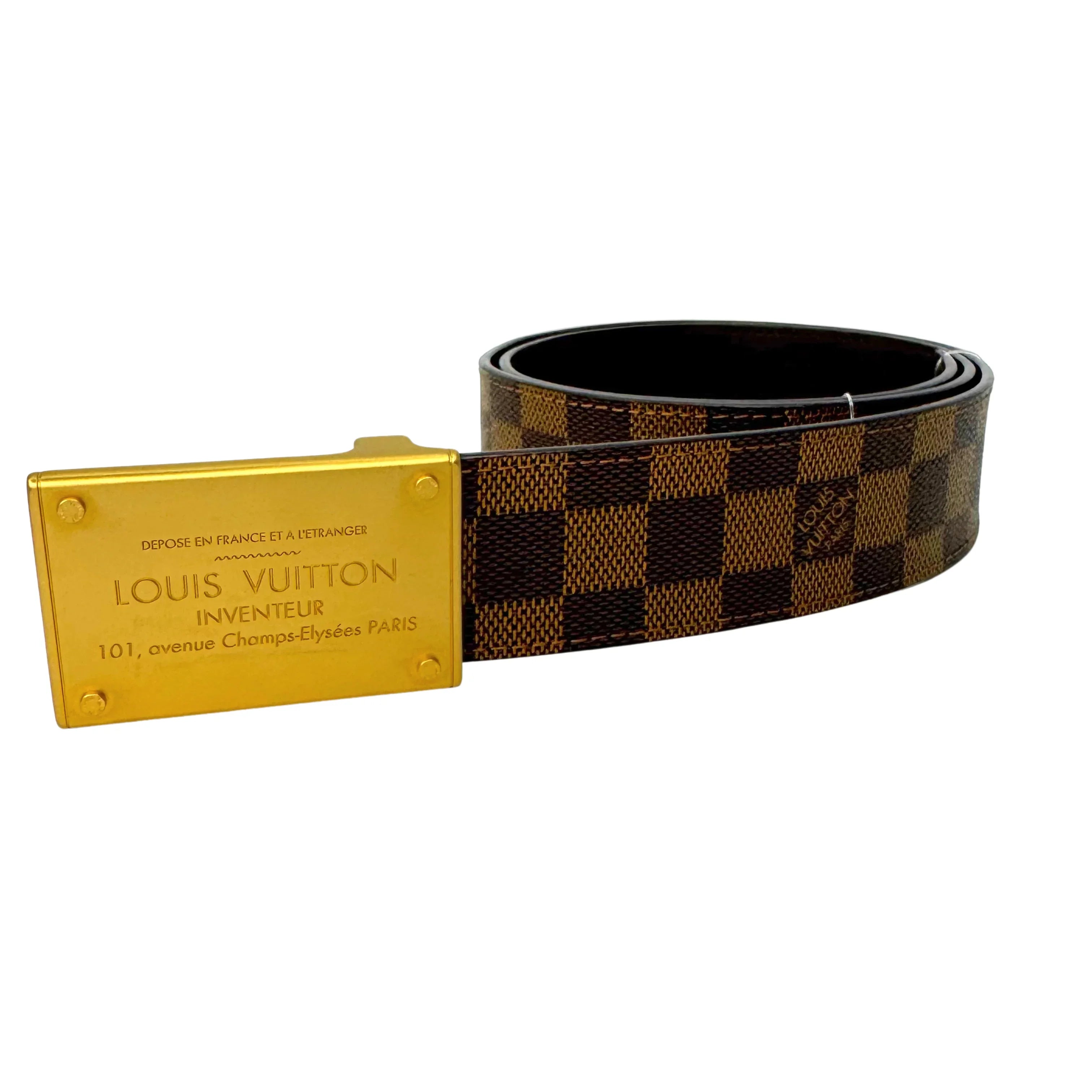 Louis Vuitton Damier Ebene Neo Inventeur Reversible Belt 90cm - Lost Designer