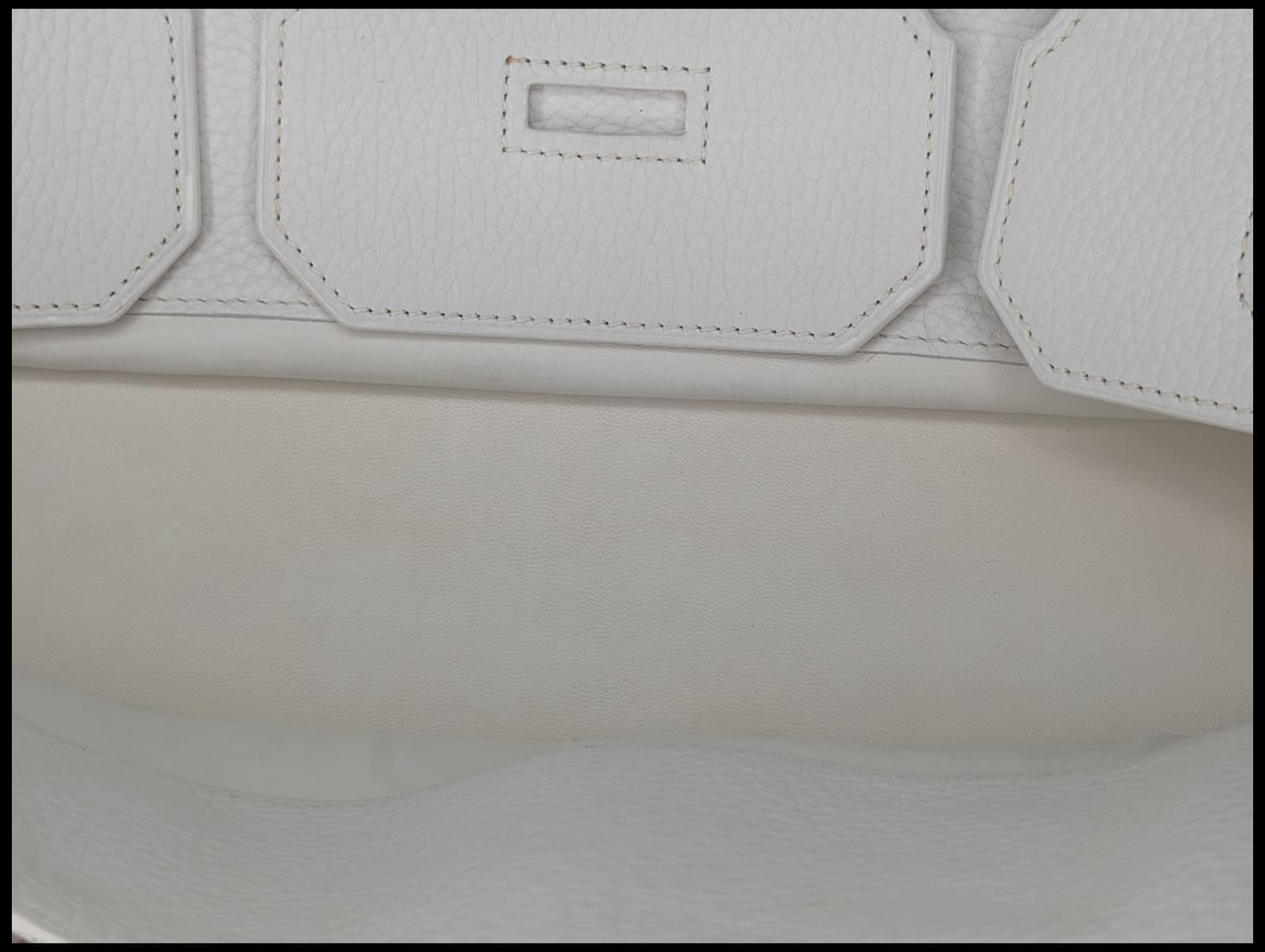 Hermès Birkin Shoulder 42 White Etoupe Clemence Palladium Hardware □J Stamp