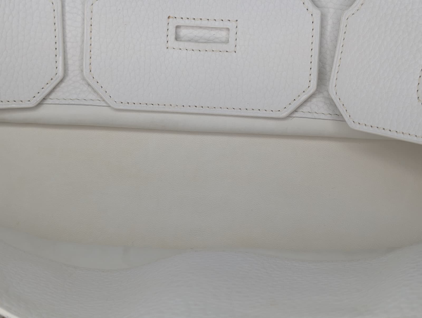 Hermès Birkin Shoulder 42 White Etoupe Clemence Palladium Hardware □J Stamp