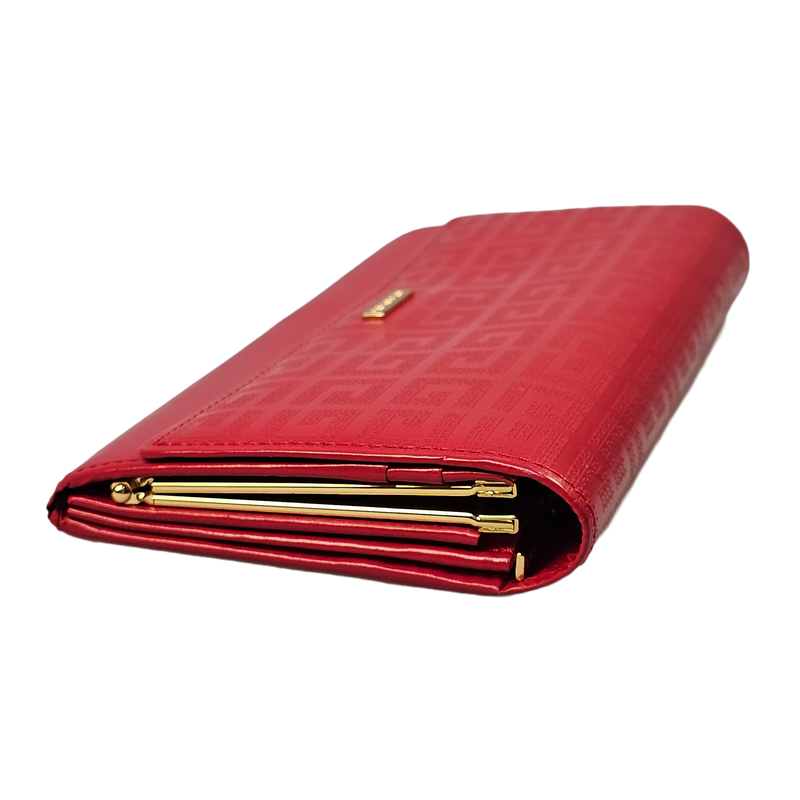 Givenchy Red Leather Long Wallet