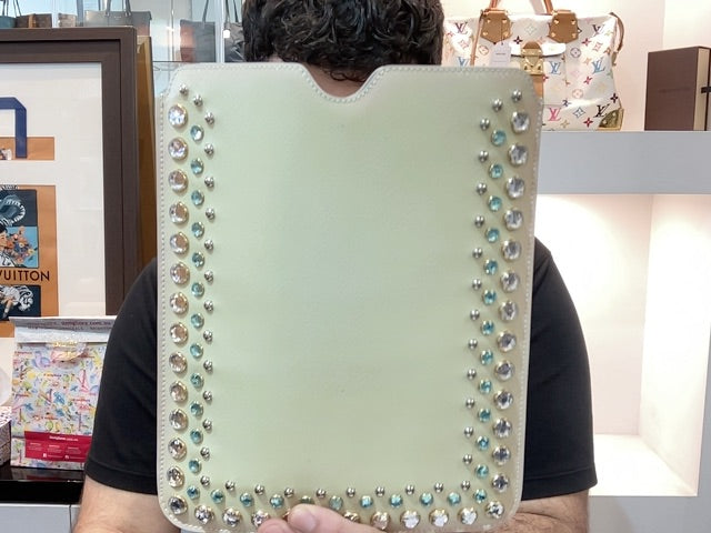 Prada Jeweled Cream Ipad Tablet Cover Case