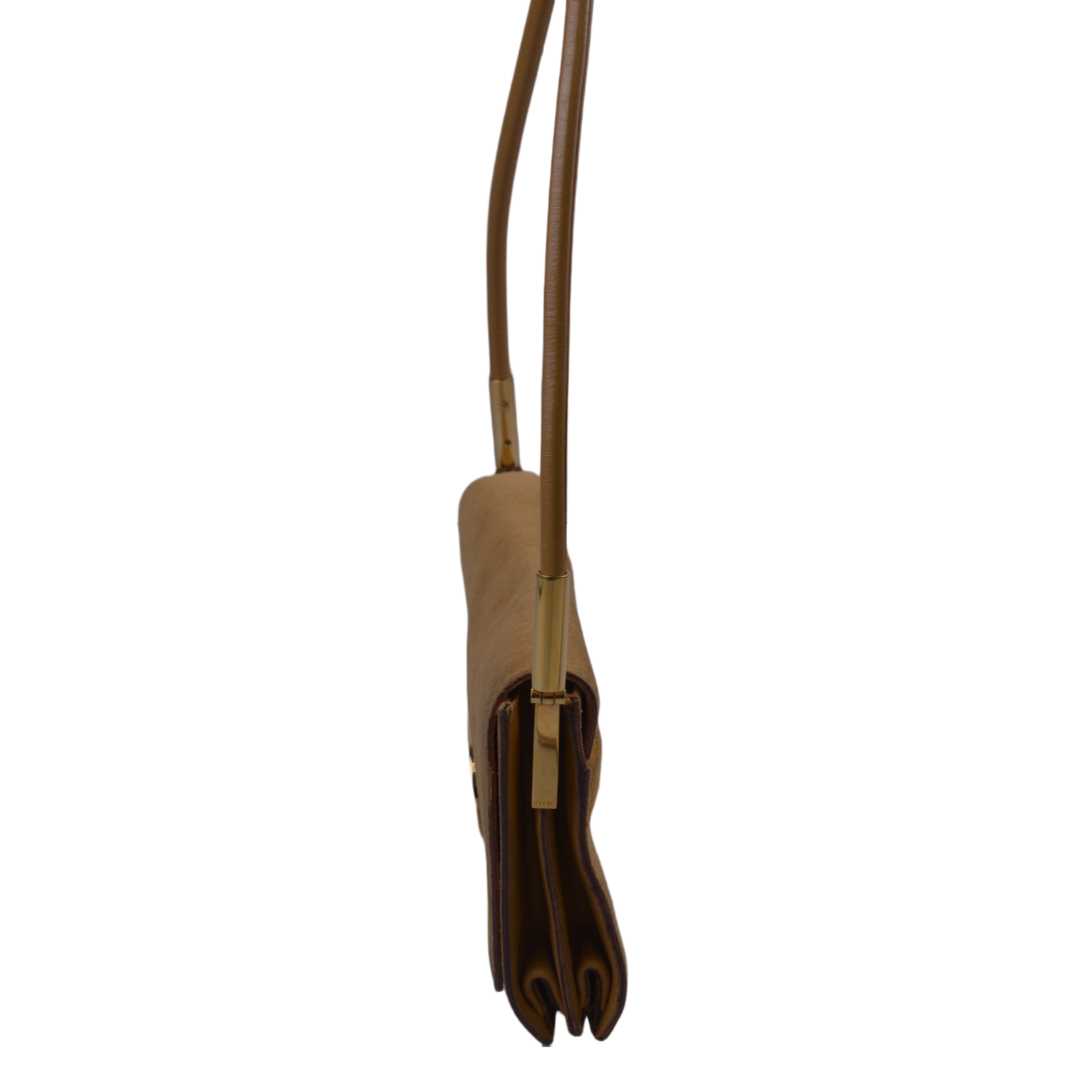 Gucci GG Blondie Baguette Bag, Tan Suede Leather