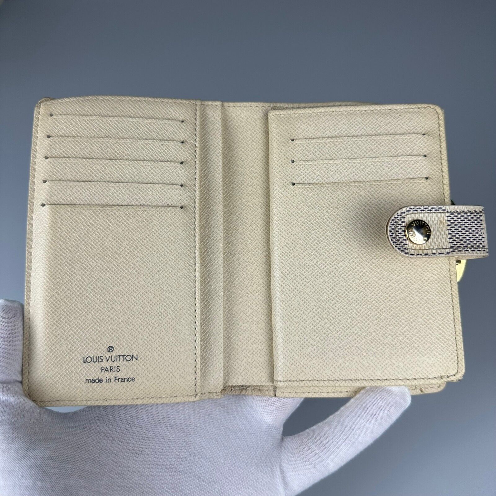 Louis Vuitton Damier Azul Portefeuille Viennois Fold Wallet