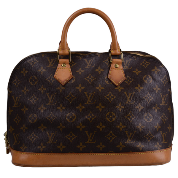 Louis Vuitton Alma Small Model Handbag in Brown Monogram Canvas